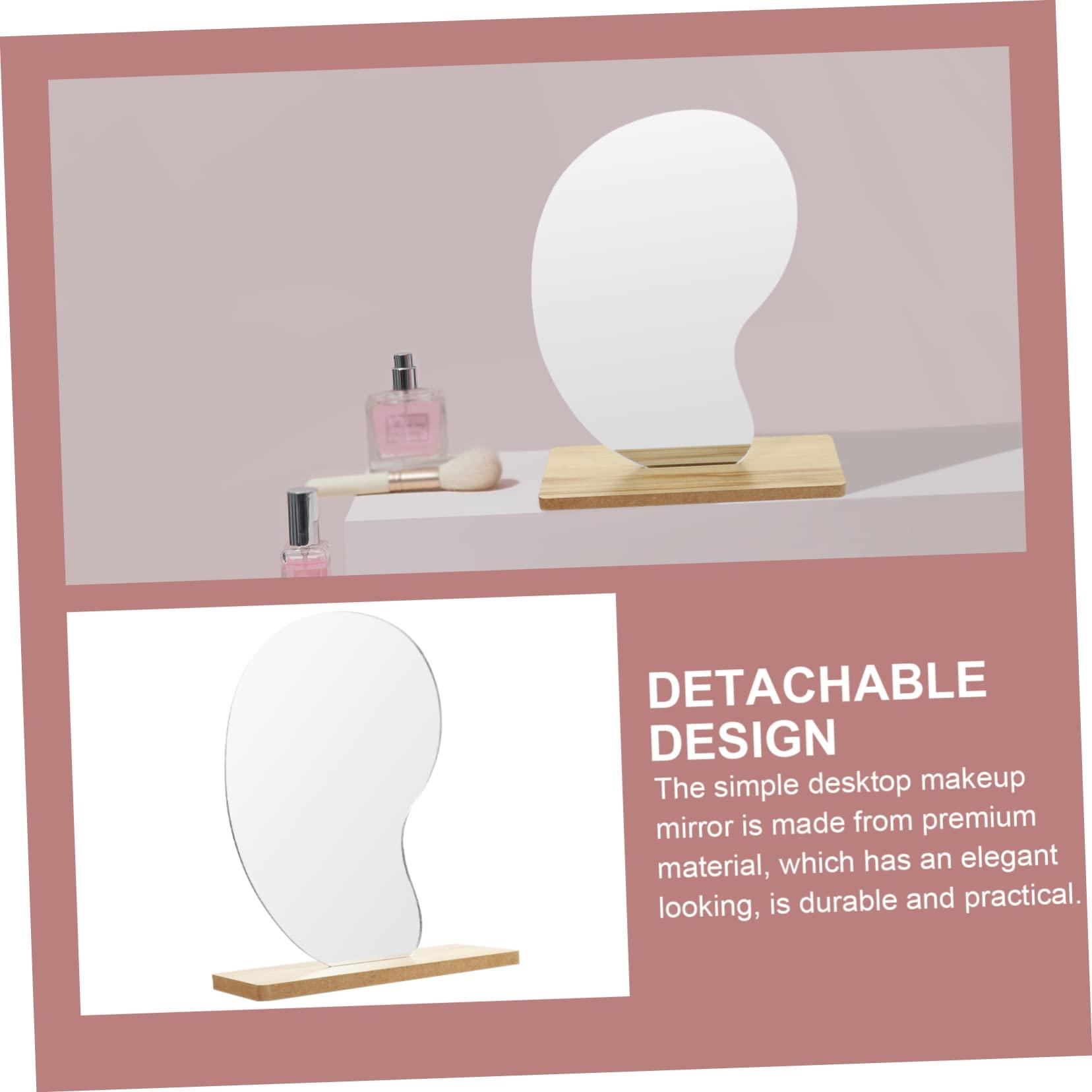 Cabilock Desktop Vanity Makeup Mirror Irregular Acrylic Design High Definition Cosmetic Mirror for Home Use for Dressing Table Bathroom and Office Decor - Image 8
