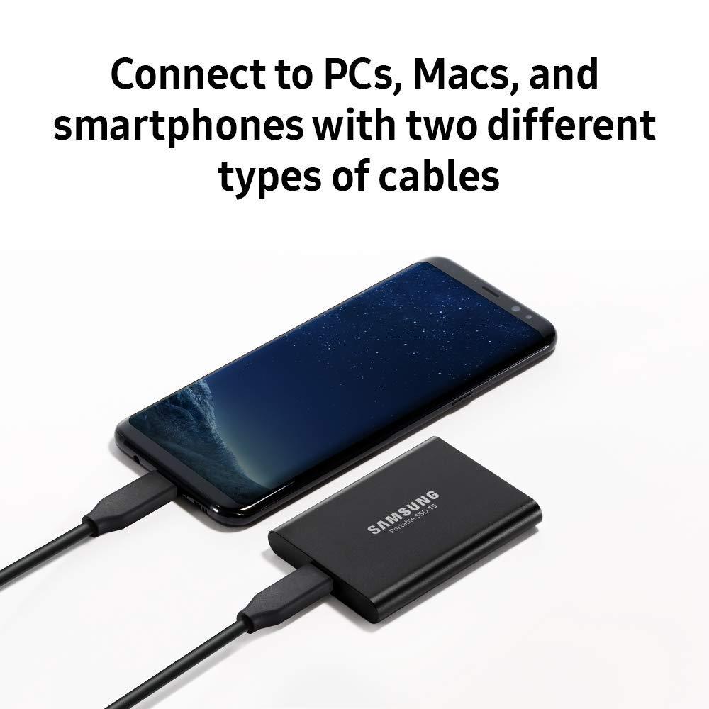 SAMSUNG T5 Portable SSD 1TB - Up to 540MB/s - USB 3.1 External Solid State Drive, Black (MU-PA1T0B/AM) - Image 5