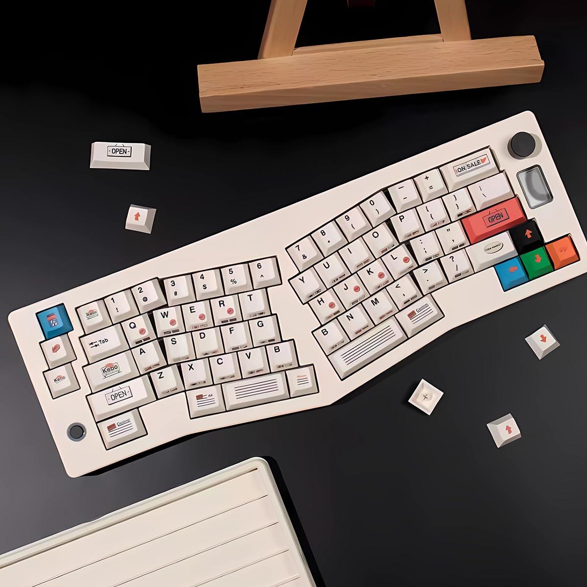 Sumgsn 152 Keys White PBT Keycap, Cherry Profile Keycaps, Cute Keycaps, Custom Keycap Set for Mechanical Keyboard 60% 75% 100% - Image 2