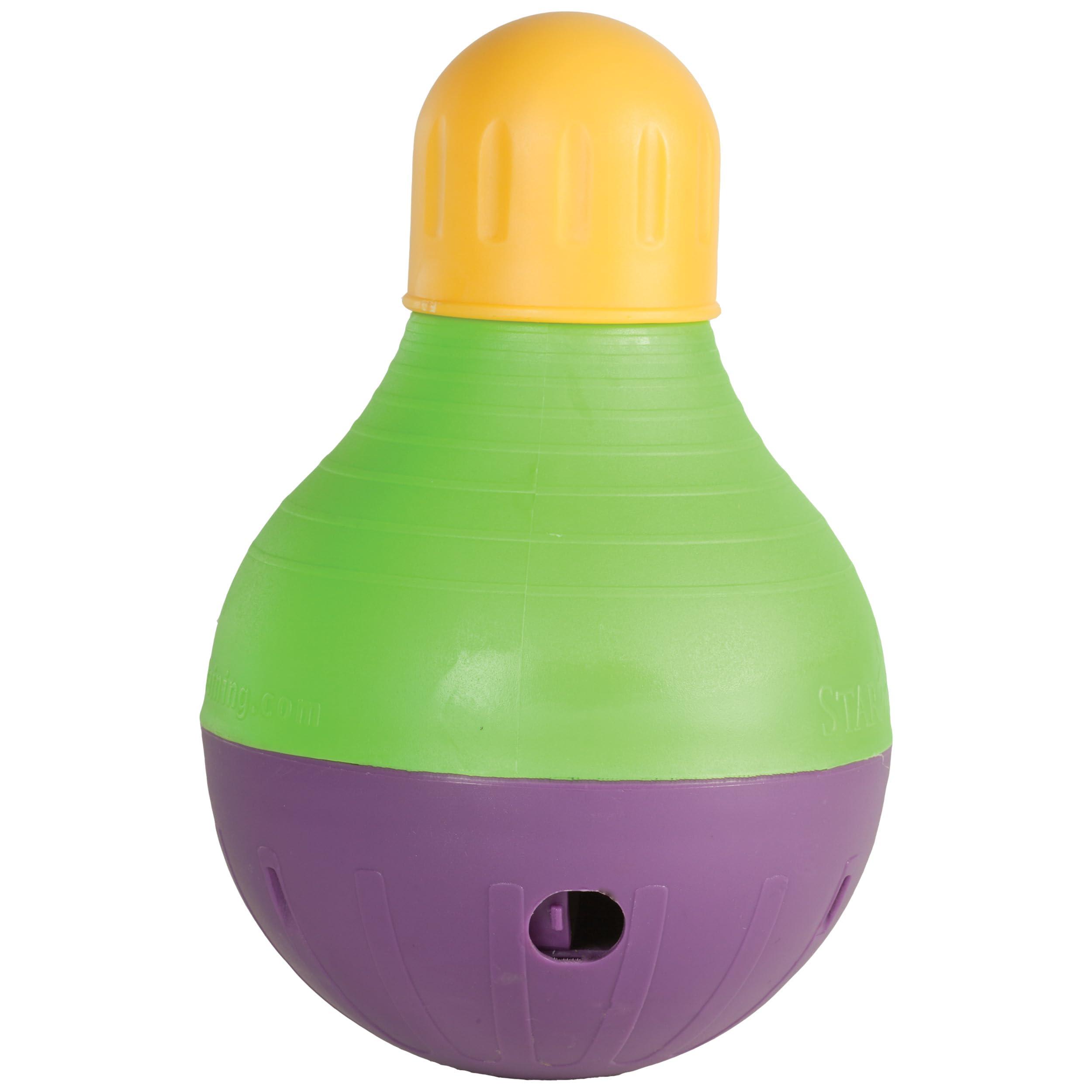 Starmark Bob-A-Lot Interactive Dog Pet Toy, Large, Yellow/Green/Purple - Image 1