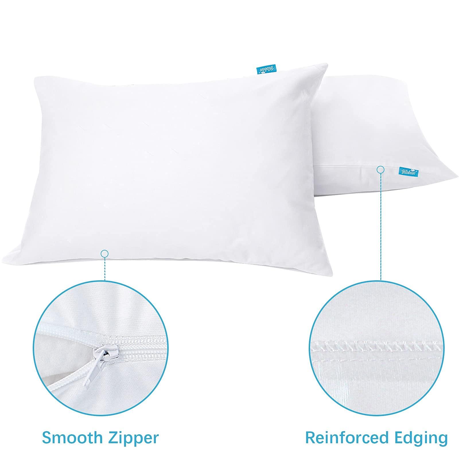 Pillow Protector 100% Waterproof & Noiseless Pillow Cover Pillow Protectors with Zipper Standard Size 2 Pack 20 x 26 Inches Pillow Cases Machine Washable - Image 6