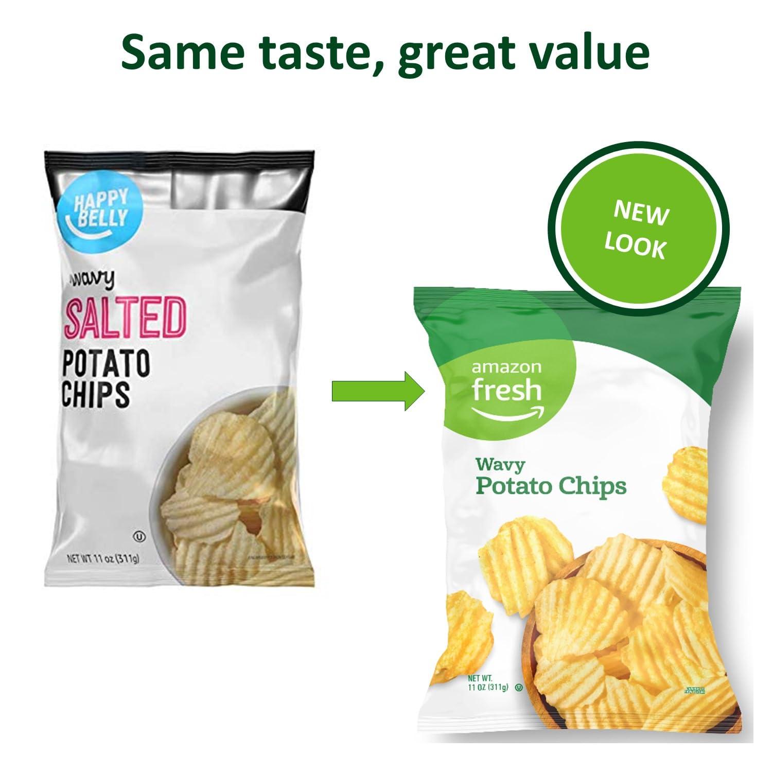 Amazon Fresh, Wavy Potato Chips, 11 Oz (Previously Happy Belly, Packaging May Vary) - Image 4