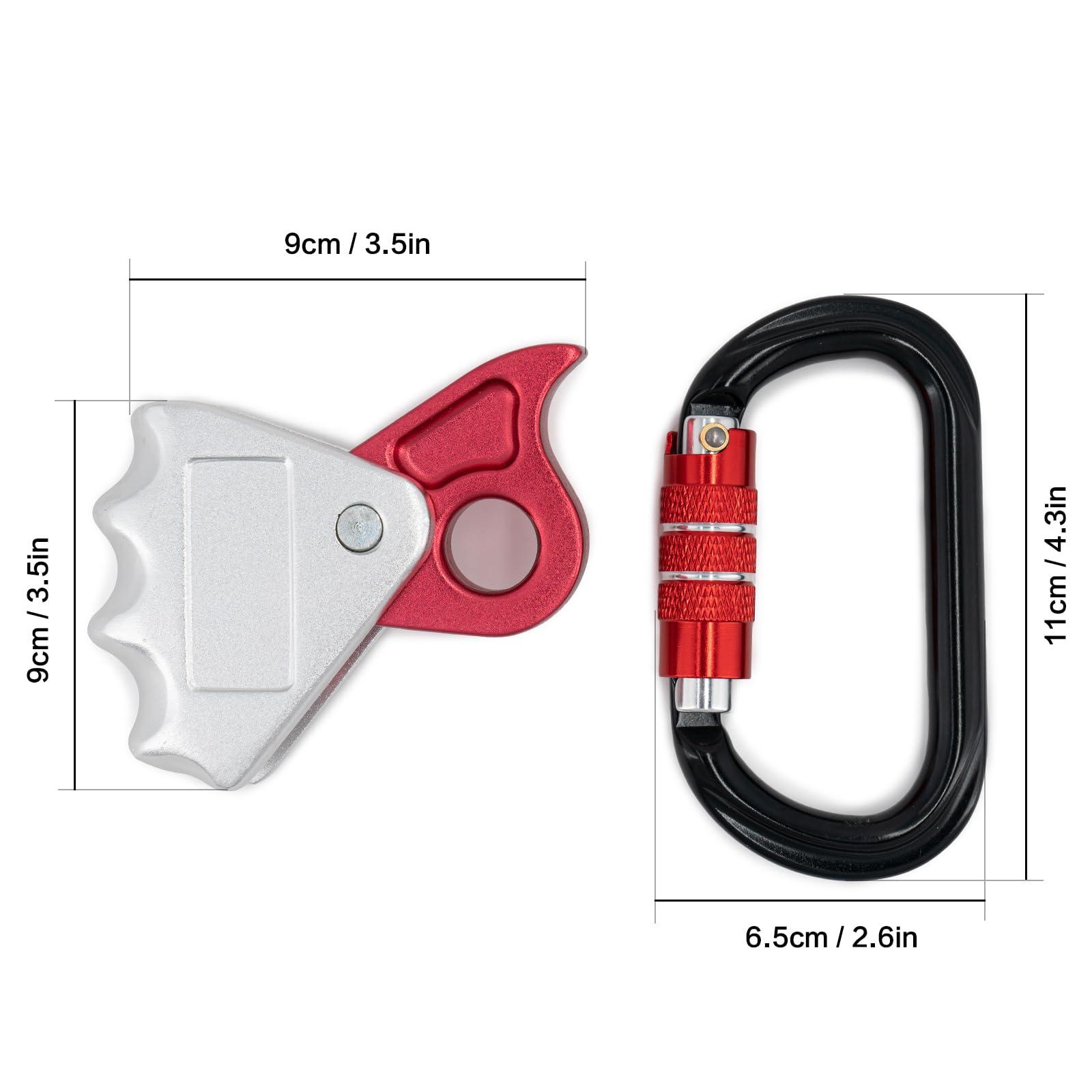Rope Grab with 15KN Quick Lock Rock Climbing Fall Protection Outward Bound Training Protection Fire Rescue Power Engineering Riser - Image 2