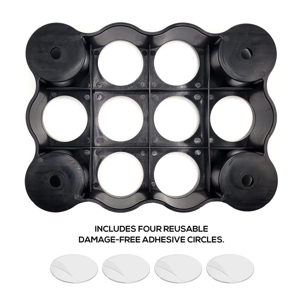 Adhesive Wall Mounted 12 Slot Coffee Pod Holder and Organizer. Space Saving Storage Rack Compatible with K Cups Saves Room in Drawers, Cupboards and Counters to Keep Coffee Station and Kitchen Neat - Image 5