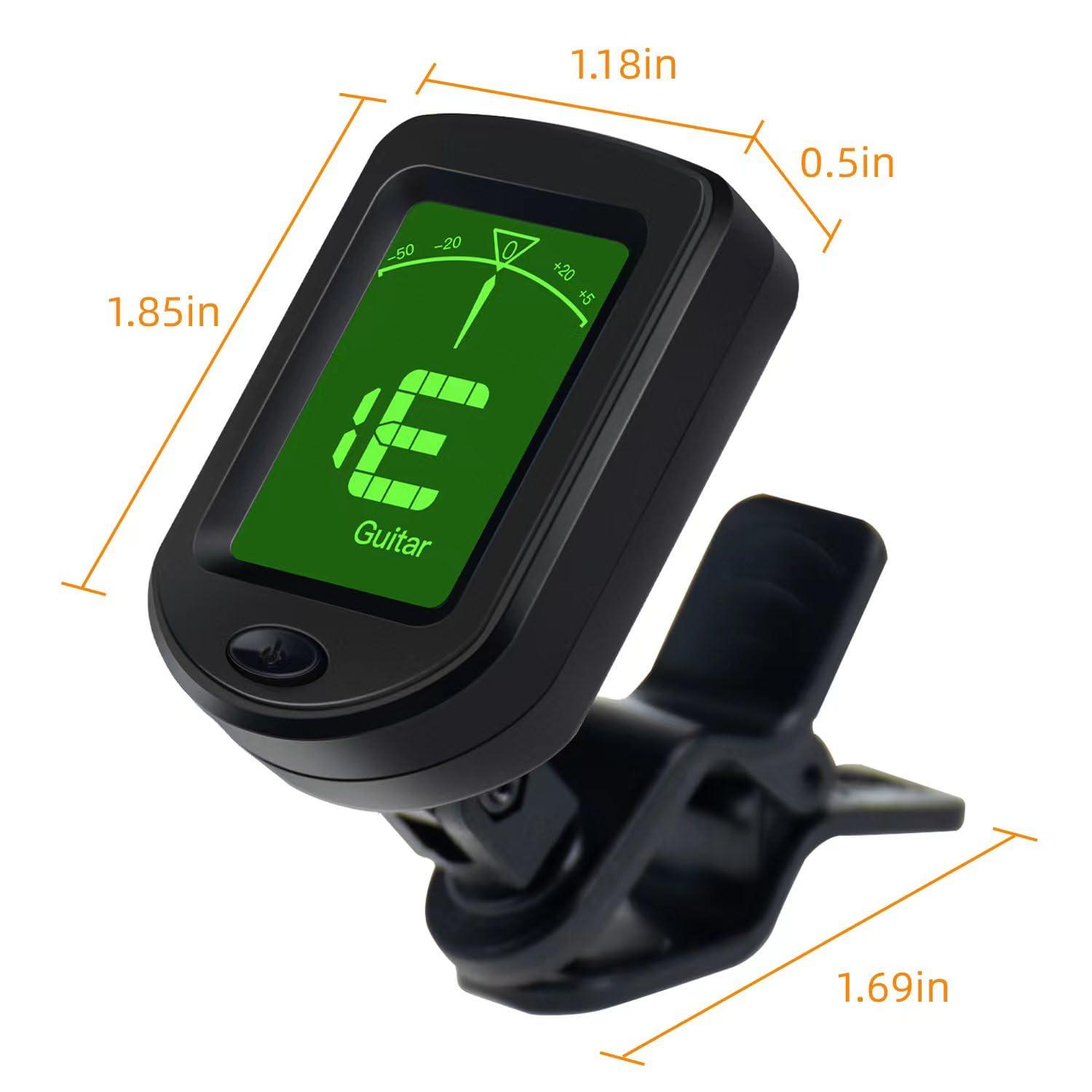 SNHOHIAK Guitar Tuner Clip on Tuner for Ukulele, Guitar, Bass, Mandolin (6PACK) - Image 2