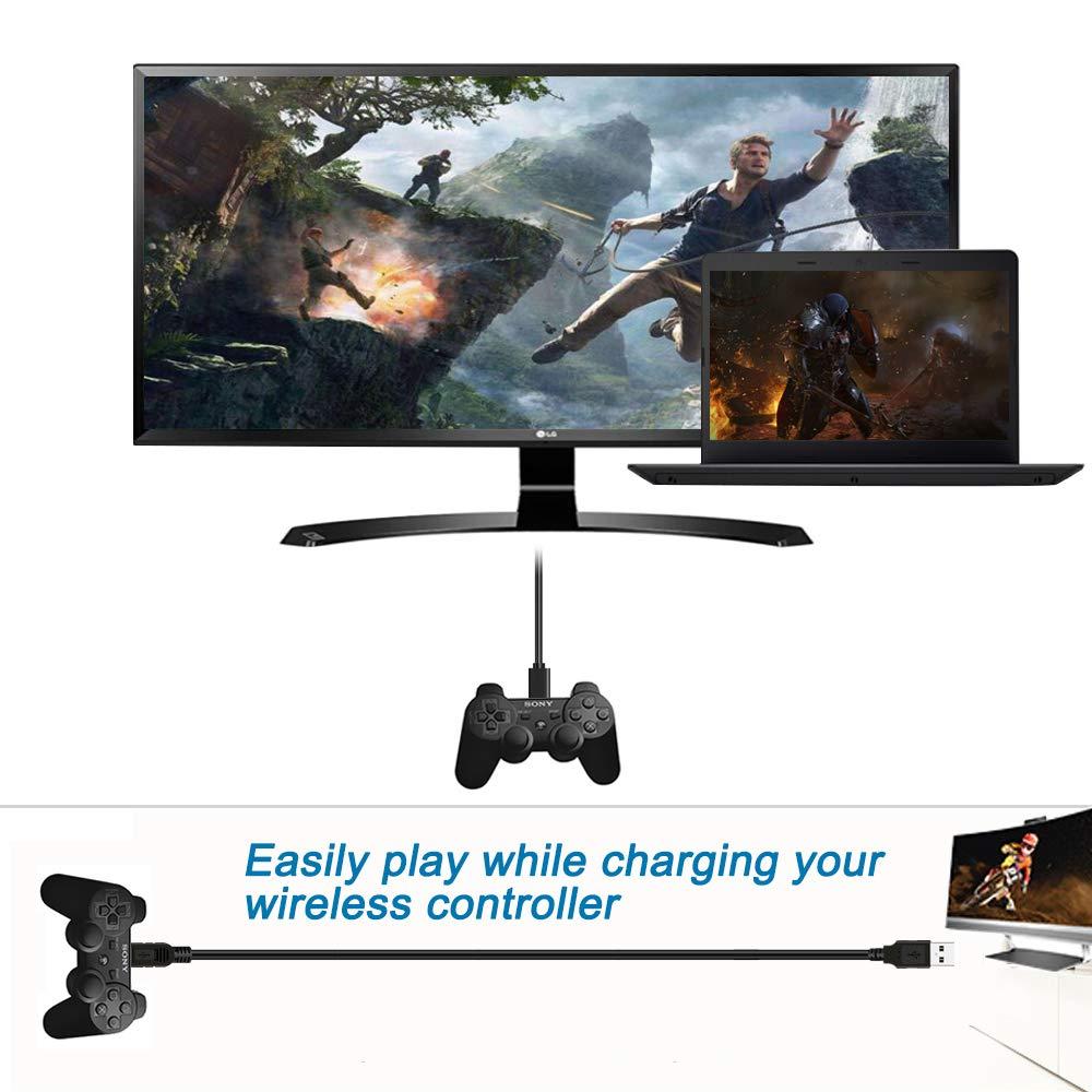 SCOVEE PS3 Charger Cable,10ft PS3 Controller Charging Cord,Mini USB Cable for Sony Playstation 3 Controller DualShock 3 PS Move Slim Wireless Game,TI84 Plus CE Charging Cables Mini-B Charger Data Wire - Image 5