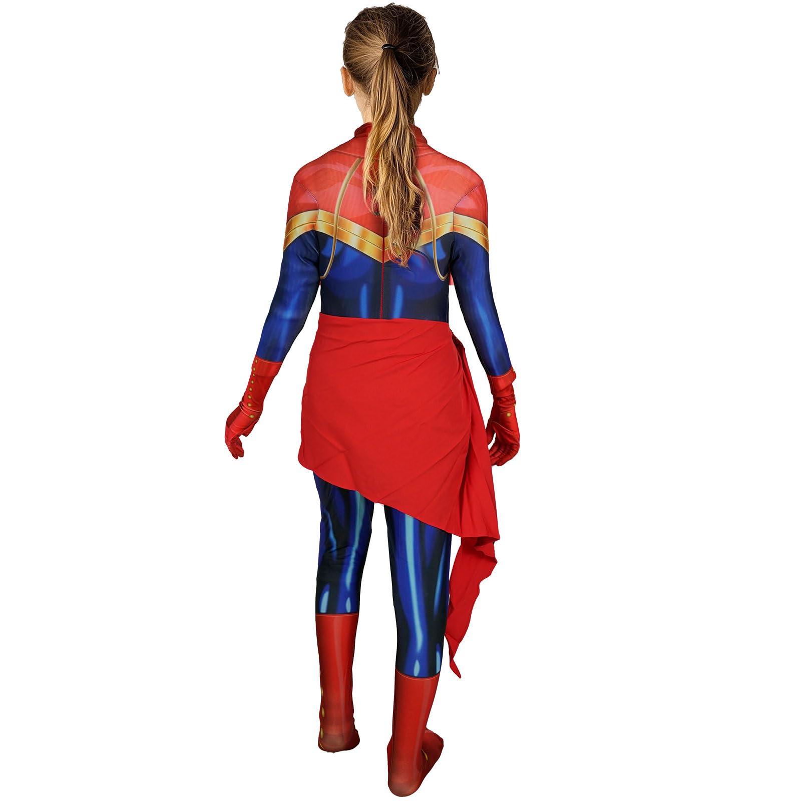Lahnimm Girl's Superhero Cosplay Costume Halloween Spandex Jumpsuit Costume 3D Style Cosplay Suit - Image 4
