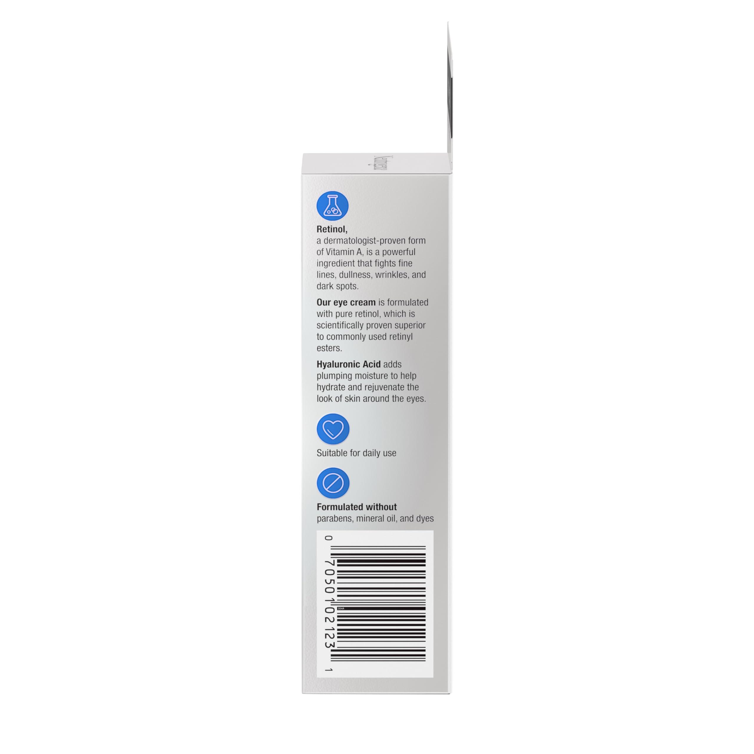 Neutrogena Rapid Wrinkle Repair Retinol Eye Cream for Dark Circles, Daily Anti-Aging Under Eye Cream with Retinol & Hyaluronic Acid to Fight Fine Lines, Wrinkles, & Dark Spots, 0.5 fl. oz - Image 3