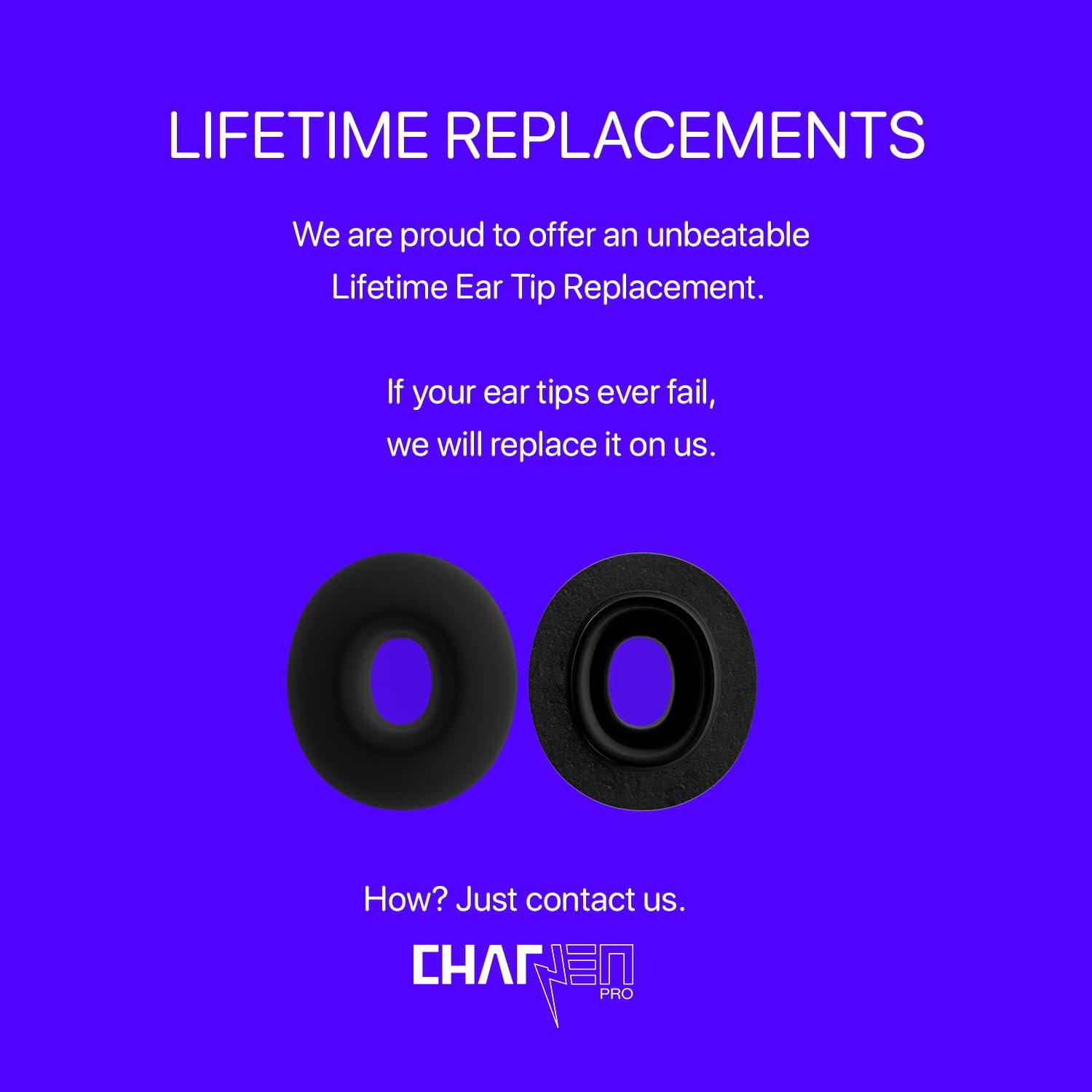 CharJenPro Patented AirFoams Pro Ultra V5.0 Memory Foam Ear Tips with Foam Shield for AirPods Pro 1st & 2nd Gen, Latest Version, Lifetime Replacement, Secure, Comfortable, Replacement Tip (SML) - Image 2