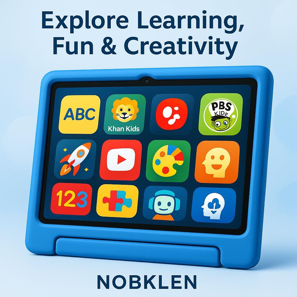 NOBKLEN Upgraded Kids Learning Tablet – Octa-core Processor, 10.1" HD Display, Preloaded Educational Apps, Parental Controls, Kid-Proof Case, and Long Battery Life - Image 4