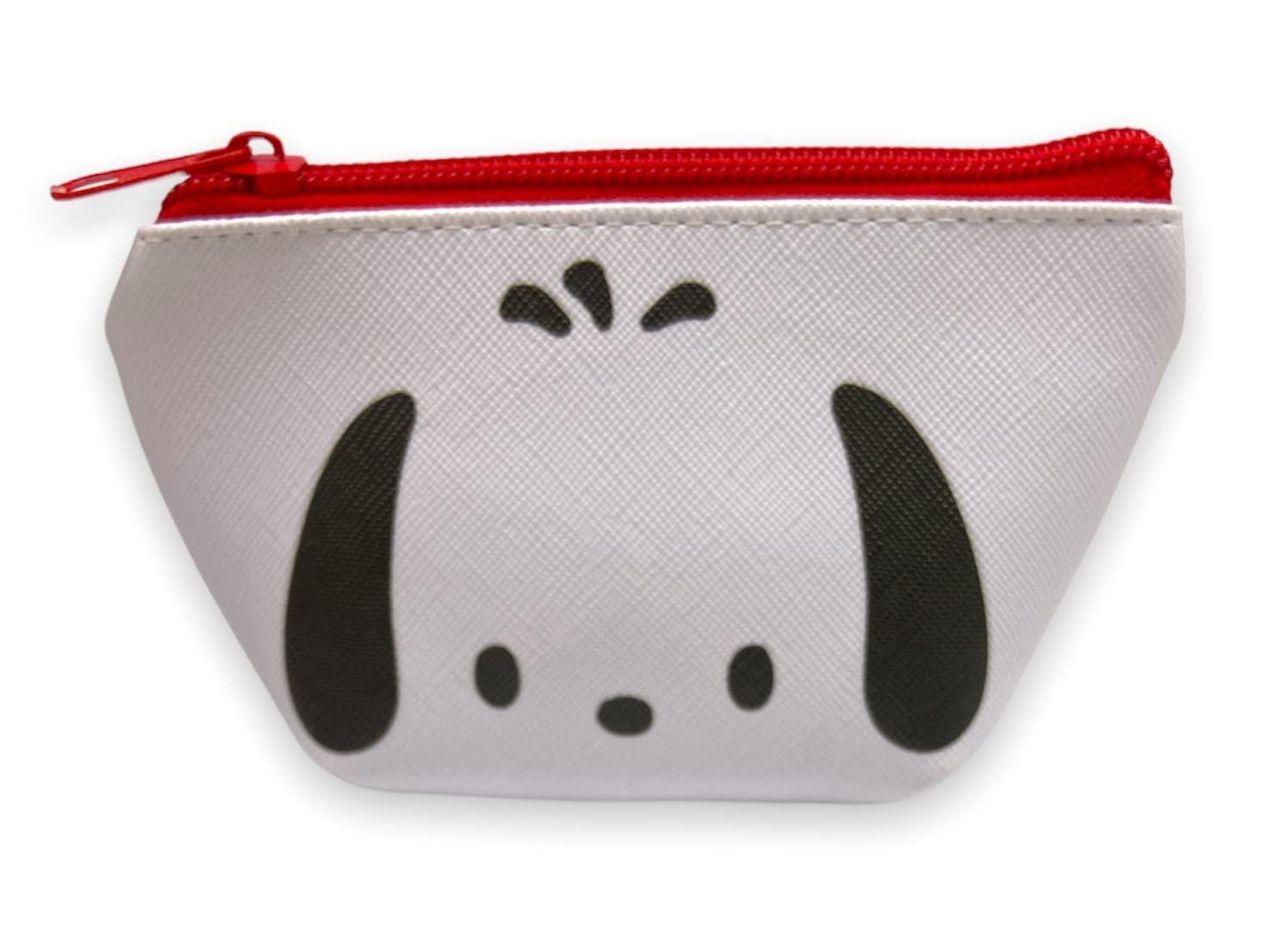 Sanrio Pochacco Face Boat Type Cosmetics Small Pouch Bag 4.3 in (W) × 3 in (H) × 2 in (D) - Image 1