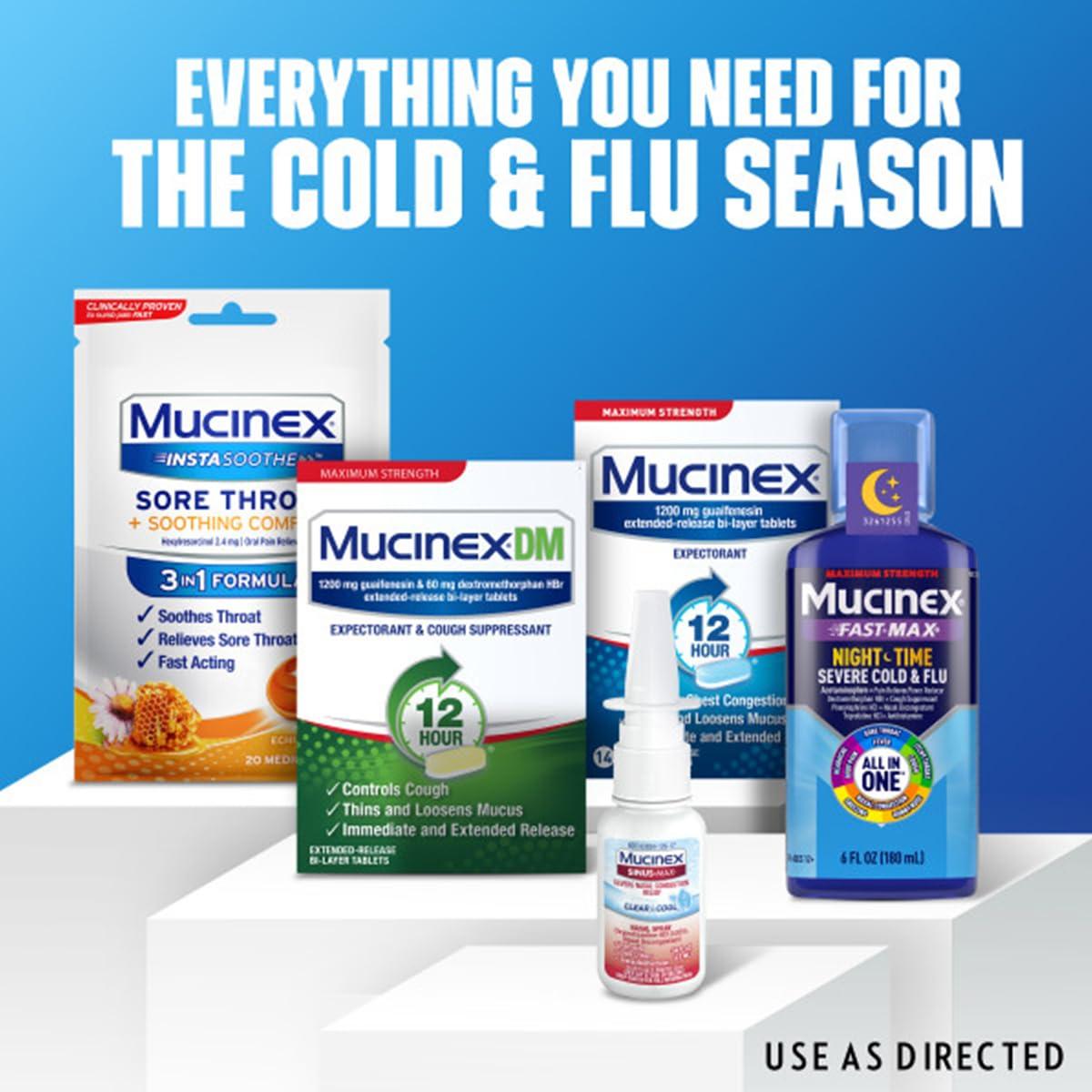 Mucinex Nasal Decongestant Spray, Sinus-Max Severe Nasal Congestion Relief Clear & Cool Nasal Spray, Lasts 12 Hours, Fast Acting, Cooling Menthol Flavor, Packaging May Vary, 0.75 Fl Oz (Pack of 6) - Image 9