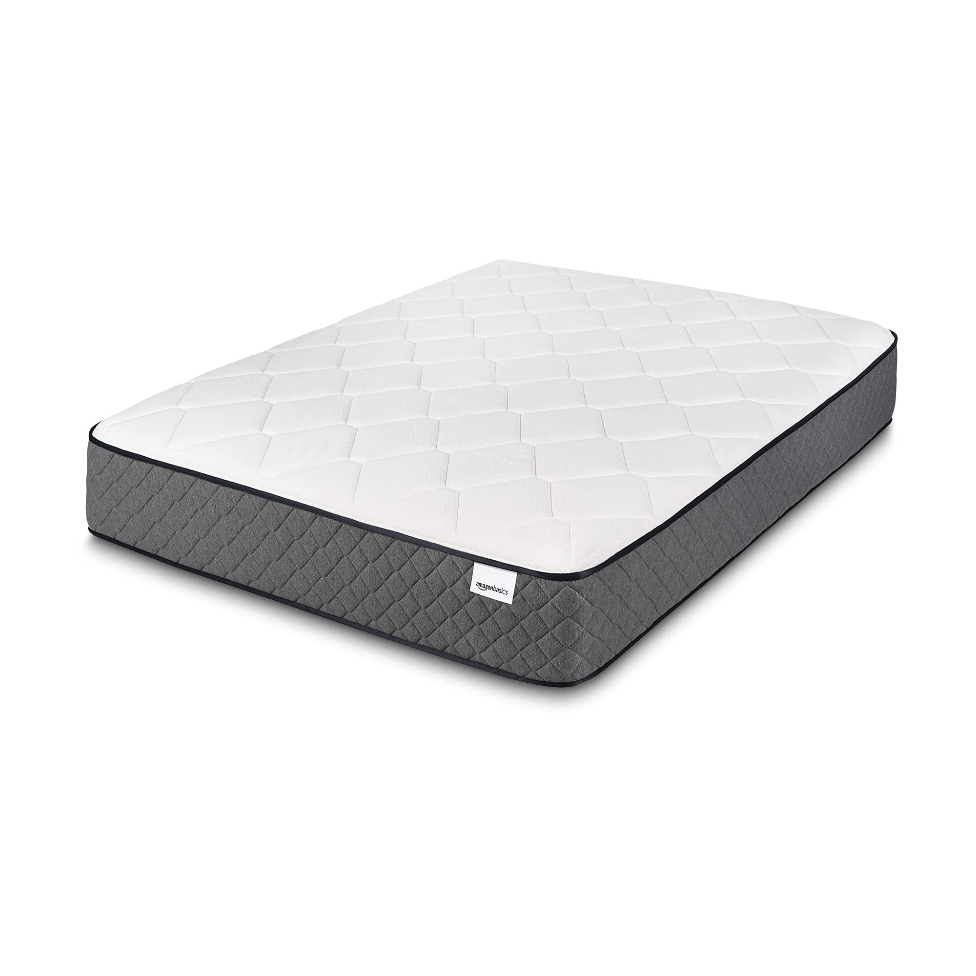 Amazon Basics Memory Foam Mattress, King Size Mattress, Hybrid, 12 Inch, Medium Feel, Motion Isolation Springs, White/Gray - Image 5