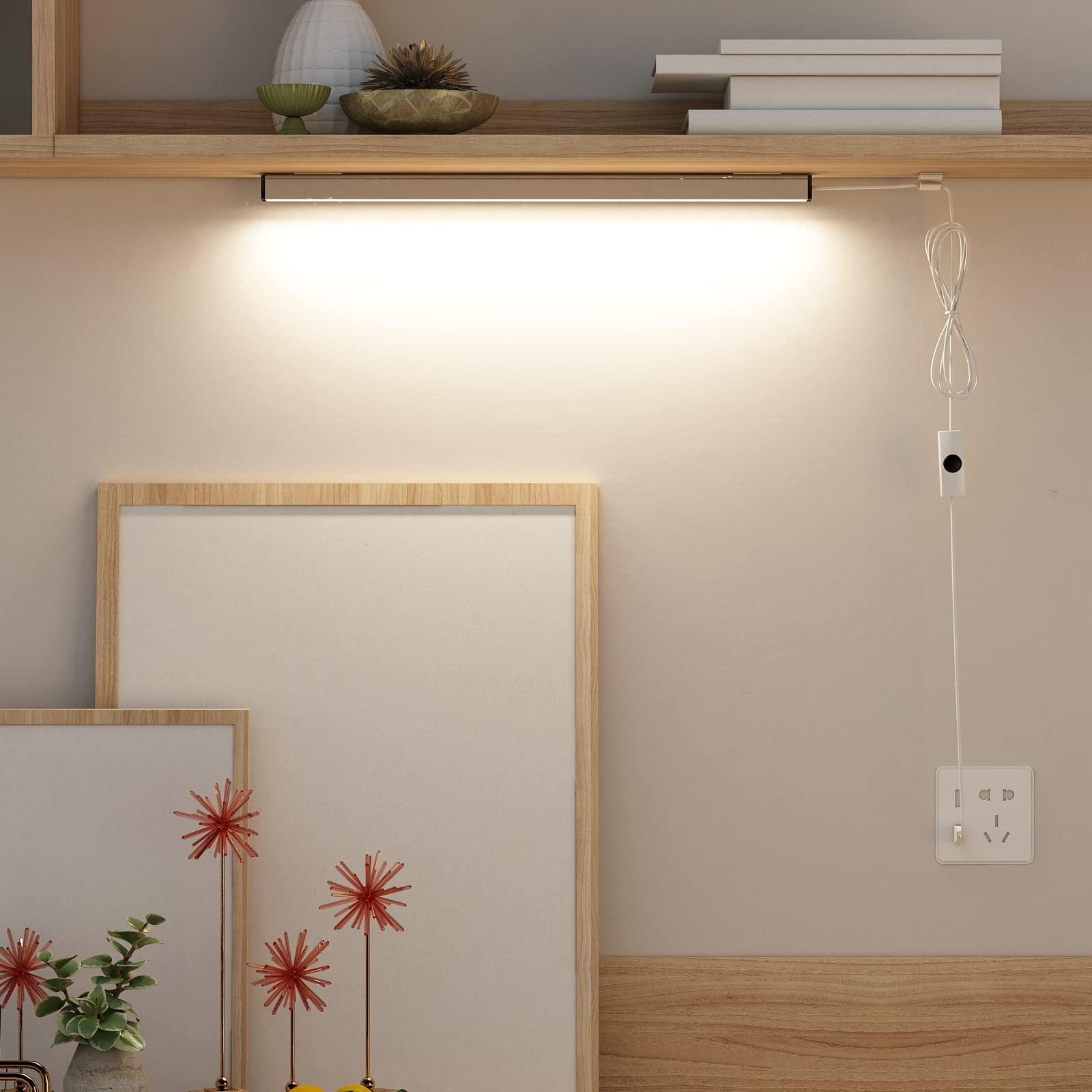 ASOKO Under Cabinet Led Lighting, 12 Inch Light Strip Bar, Daylight White 5000K Dimmable Plug in USB Light, Small Thin Led Under Counter Lighting for Kitchen/Room/Shelf/Desk/Display Case - Image 6