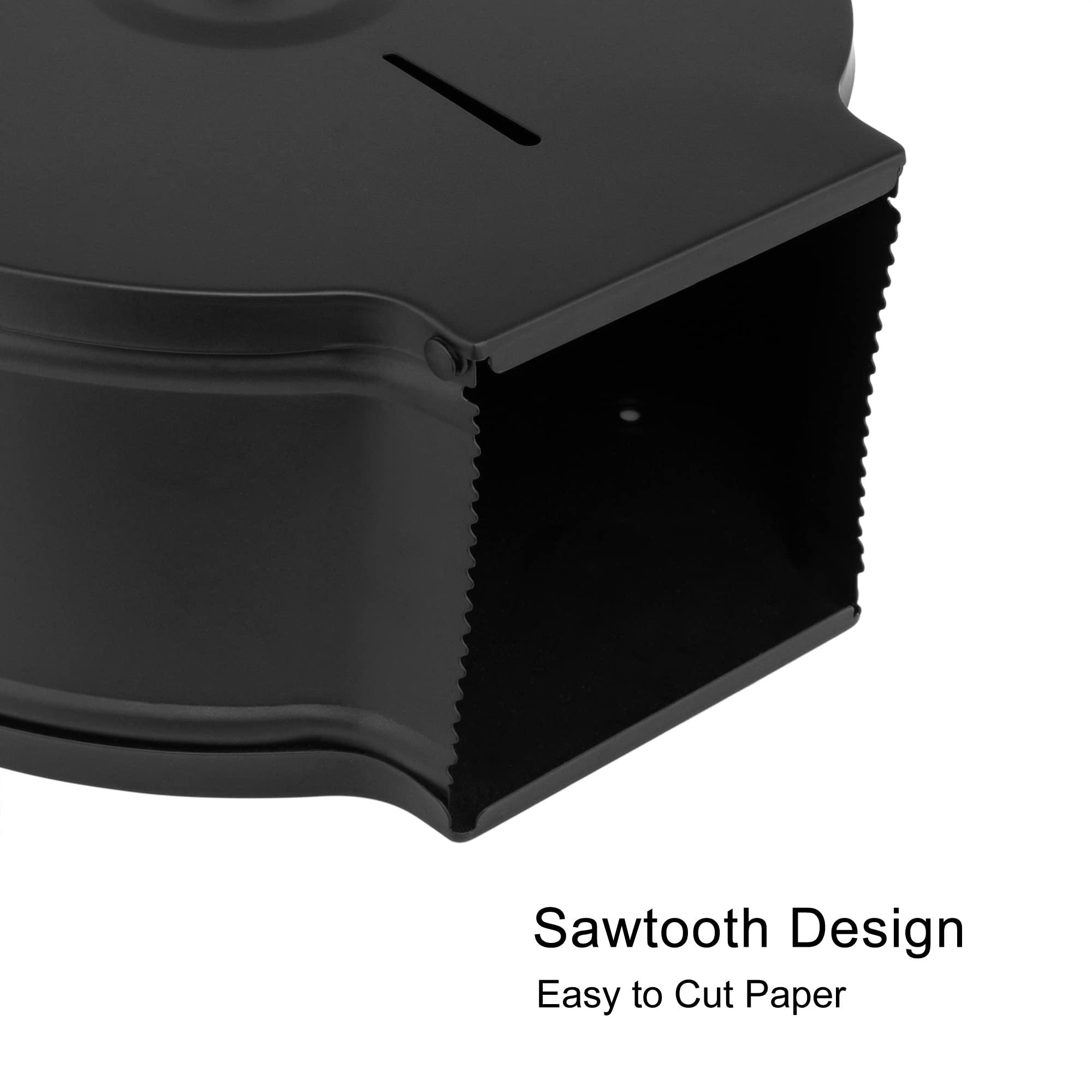 VANNSOO Commercial Jumbo Toilet Paper Dispenser, Wall Mount Stainless Steel 9 Inch Roll Toilet Paper Holder Bath Tissue Dispenser with Lock Key (Black) - Image 7