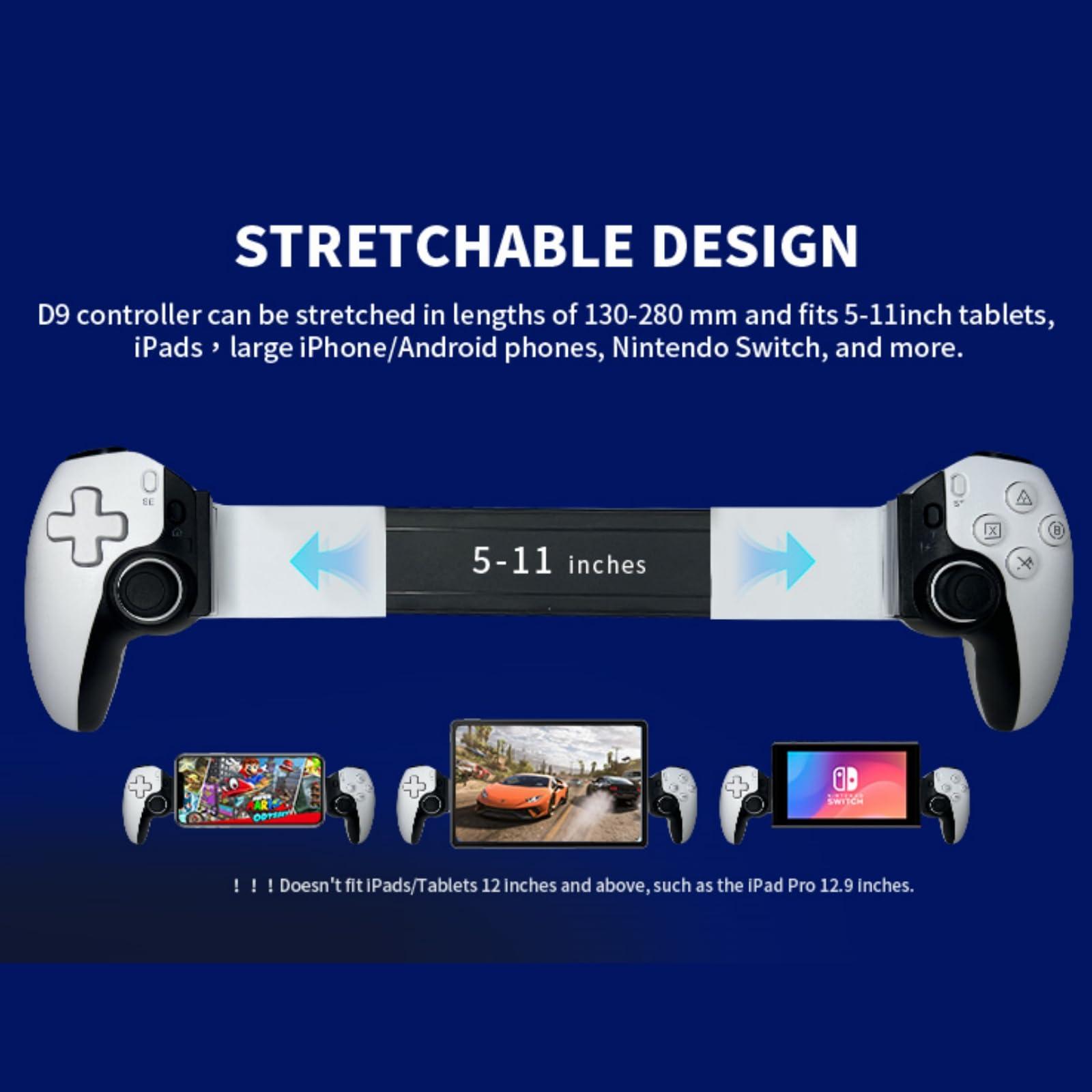 MAGIC BLOCK Mobile Game Controller for iPhone/iPad/Android/Tablet/Switch/PS4/PC, Wireless Game Controller, Support Streaming/Cloud Gaming, Hall-Rocker, 6-Axis Gyro Sensor(White) - Image 2