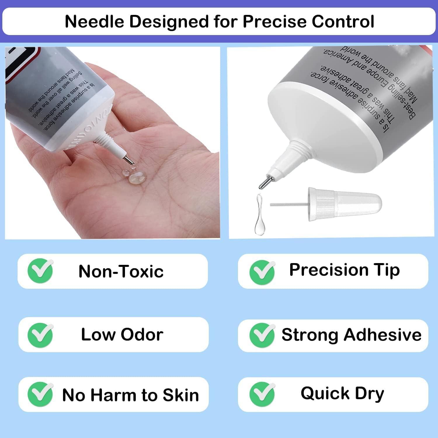 B6000 Jewelry Glue Clear for Rhinestone, Craft Adhesive Glue with Precision Tip, Multifunctional Glue for Rhinestones Crafts, Clothes Shoes, Fabric, Jewelry Making, Cell Phones (50 ml/ 1.68oz) - Image 2