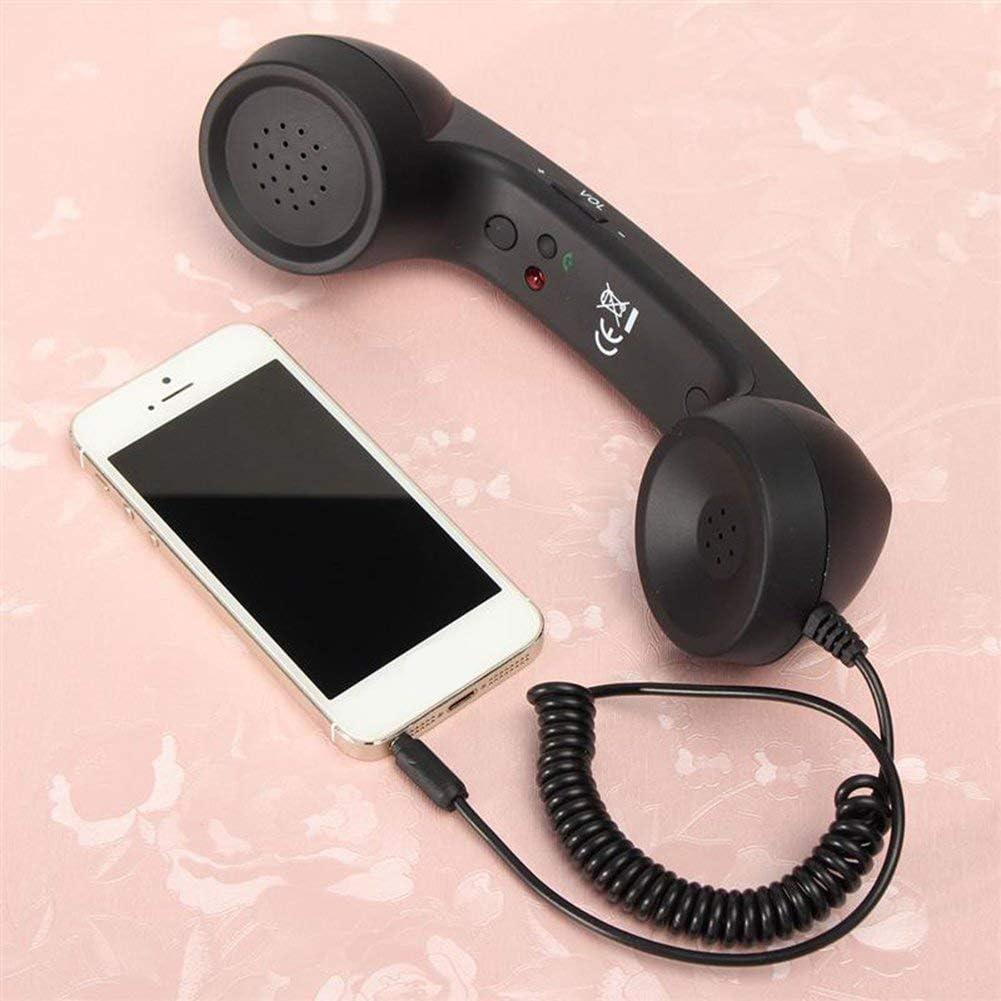Retro Phone Handset,3.5mm Retro Vintage Telephone Handset Cell Phone Receiver Mic Microphone Speaker for Mobile Phones,Handset Receivers Headphones for Mobile Phones,Computers - Image 2