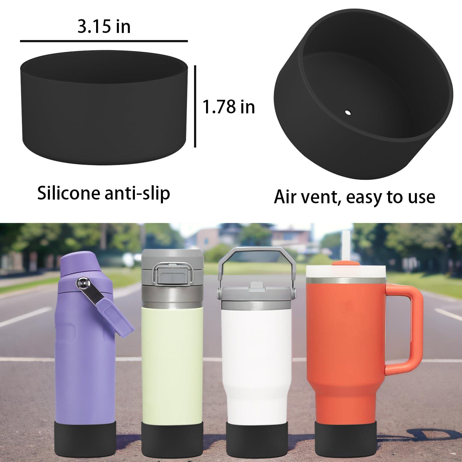 ziHenryDa 2Pcs Silicone Boot Sleeve for Stanley IceFlow Fast Flow Water Bottle 24oz,Silicone Boot Bumper for Stanley Quencher 40oz,for IceFlow 20oz 30oz,for Quick Flip GO 24oz Bottle（Thickened） - Image 4