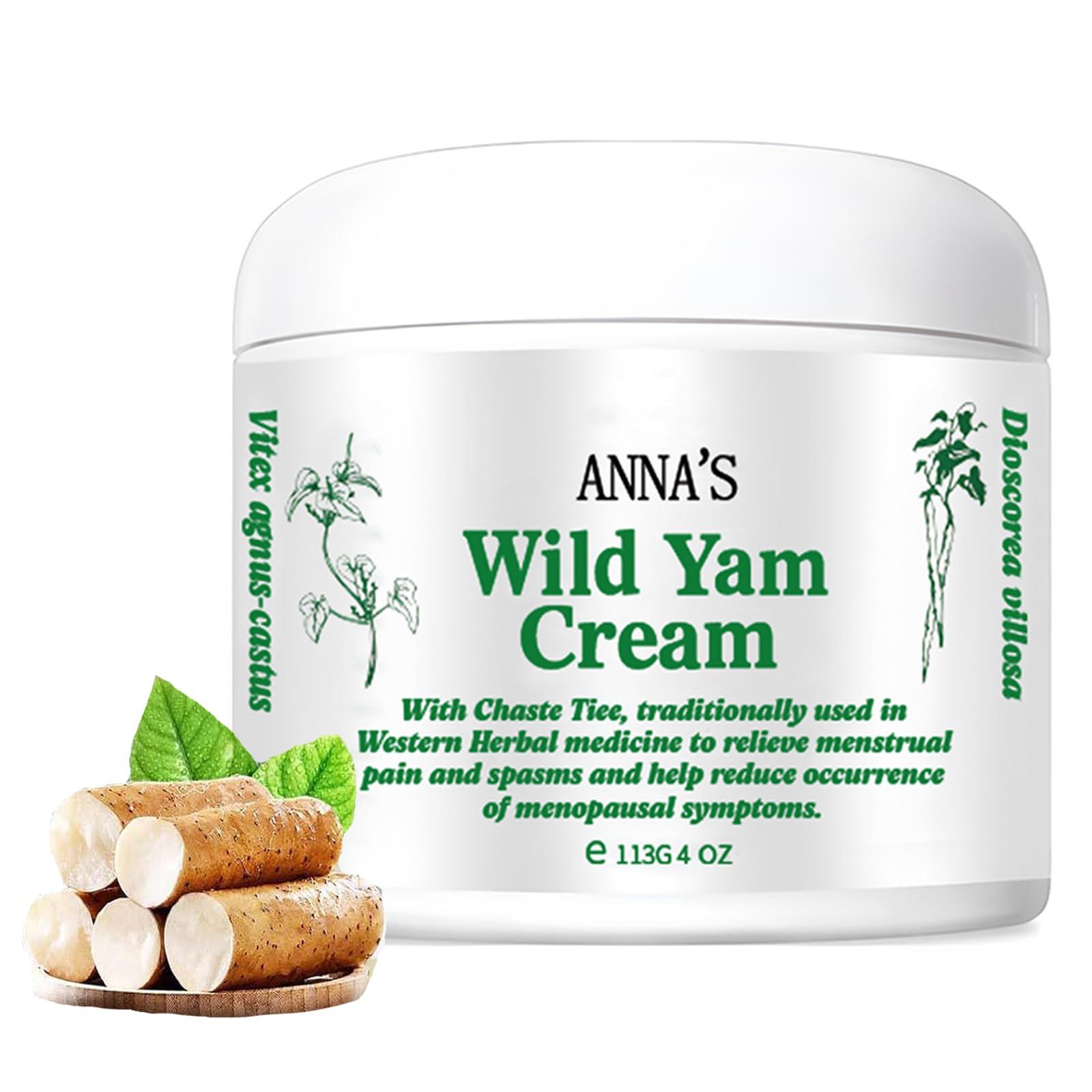 Anna's Wild Yam Cream, Wild Yam Cream Organic for Hormone Balance,Promoting Perimenopause & Menopause Support