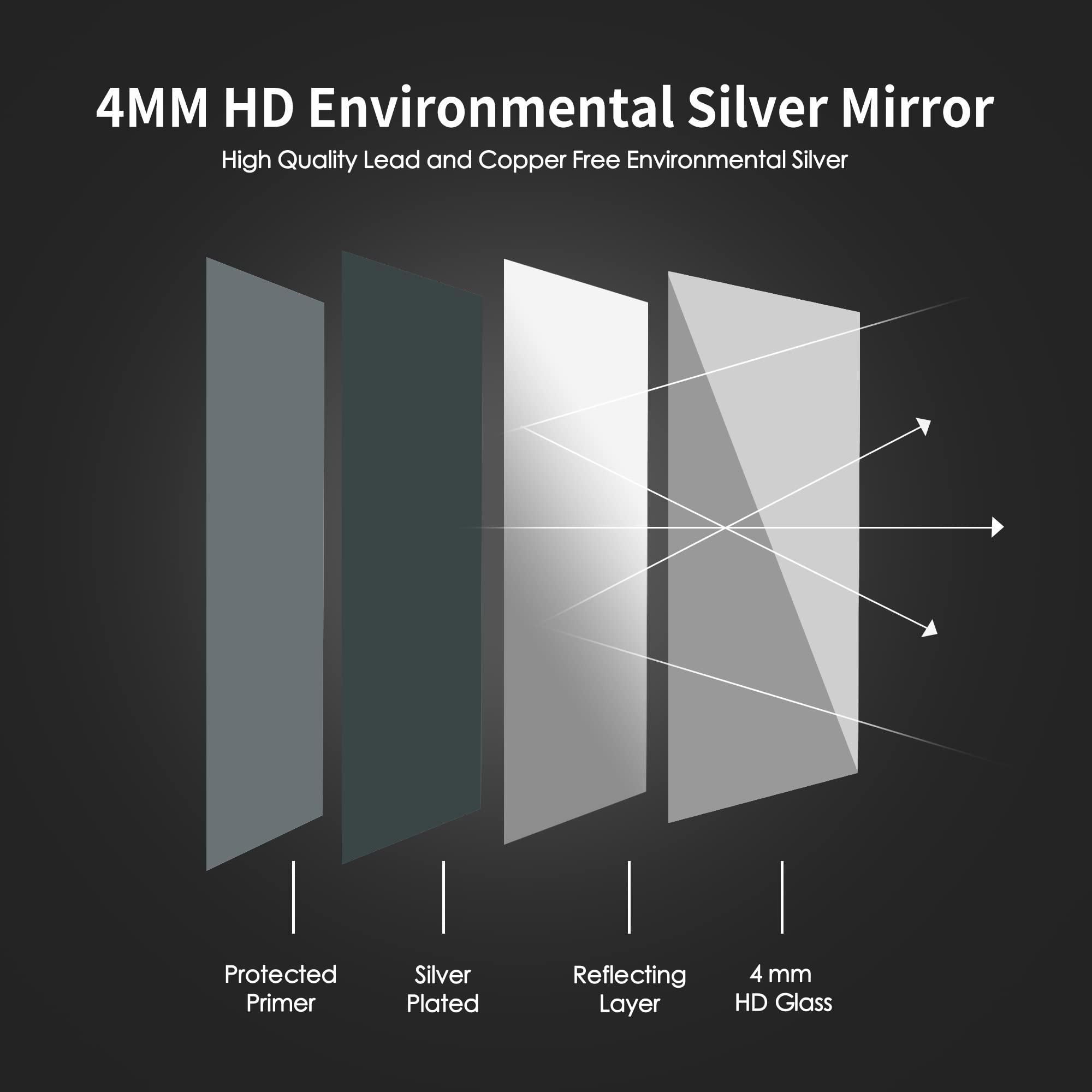 Movo 30 Inch x 27 Inch Farmhouse Black Metal Framed Recessed or Surface Bathroom Medicine Cabinet with Mirror Rectangle Tilting Beveled Vanity Mirros for Wall - Image 3