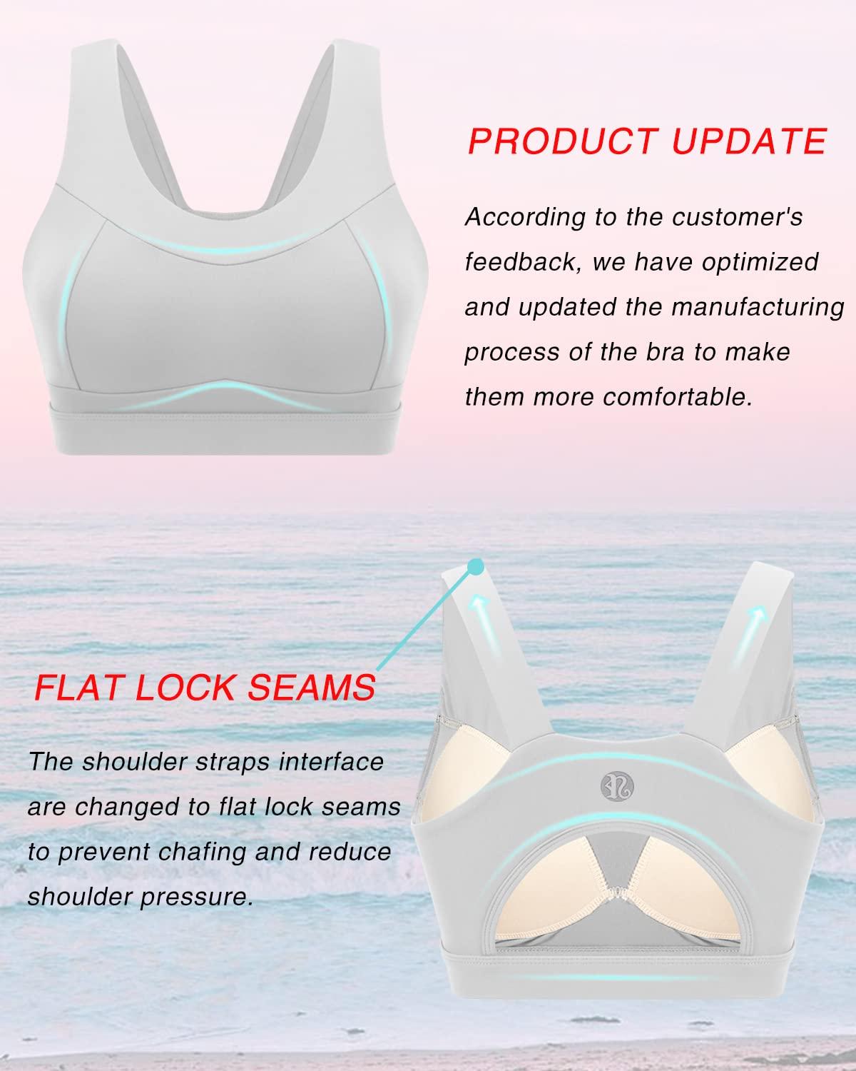 RUNNING GIRL High Impact Sports Bras for Women,Racerback Running Bra Workout Crop Tank Tops Longline Sports Bra Push up - Image 2
