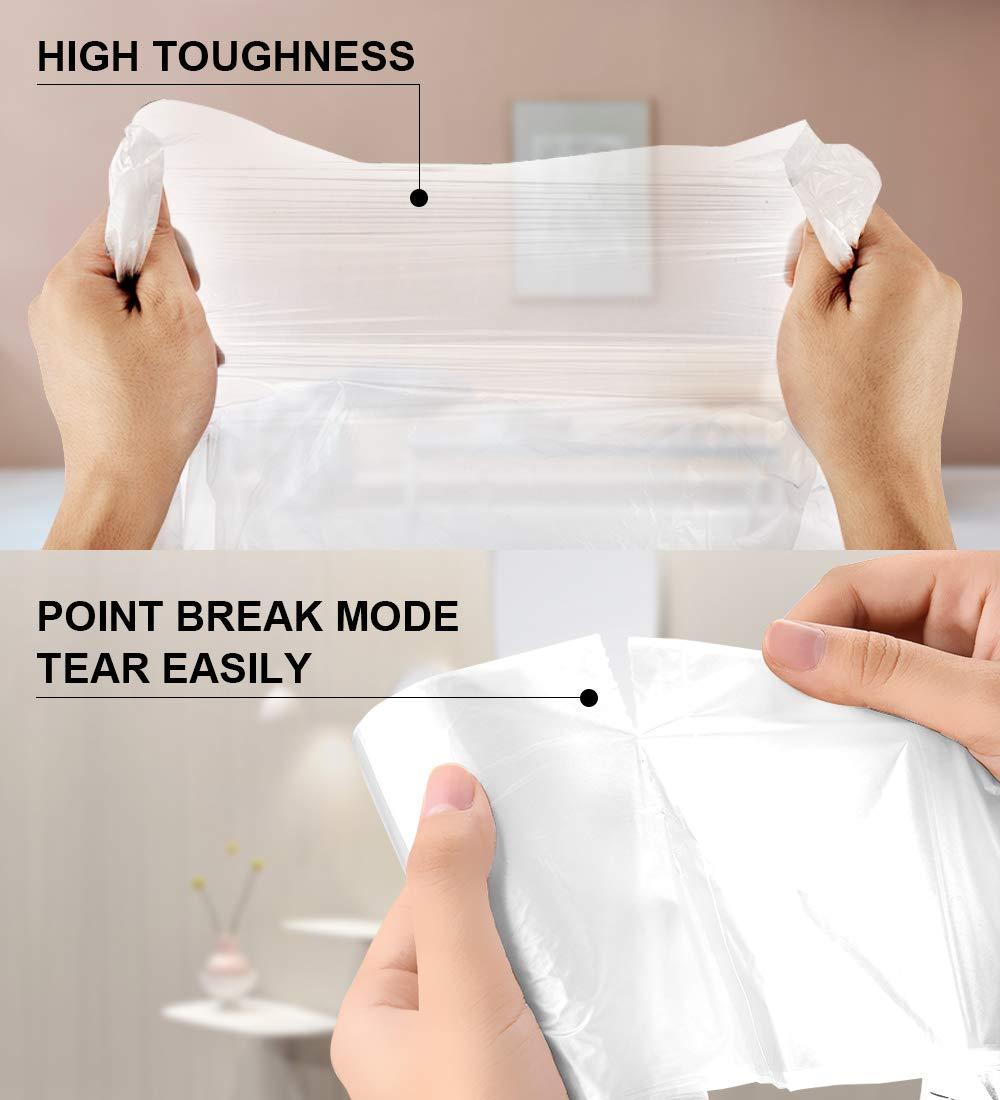 FORID 13 Gallon Trash Bags - Clear Plastic Garbage Bags Medium Tall Trash Can Liners for Kitchen Office Home Waste Bins Unscented One Box with 5 Roll 110 Count 55 Liter - Thick & Durable Trash Bag - Image 5