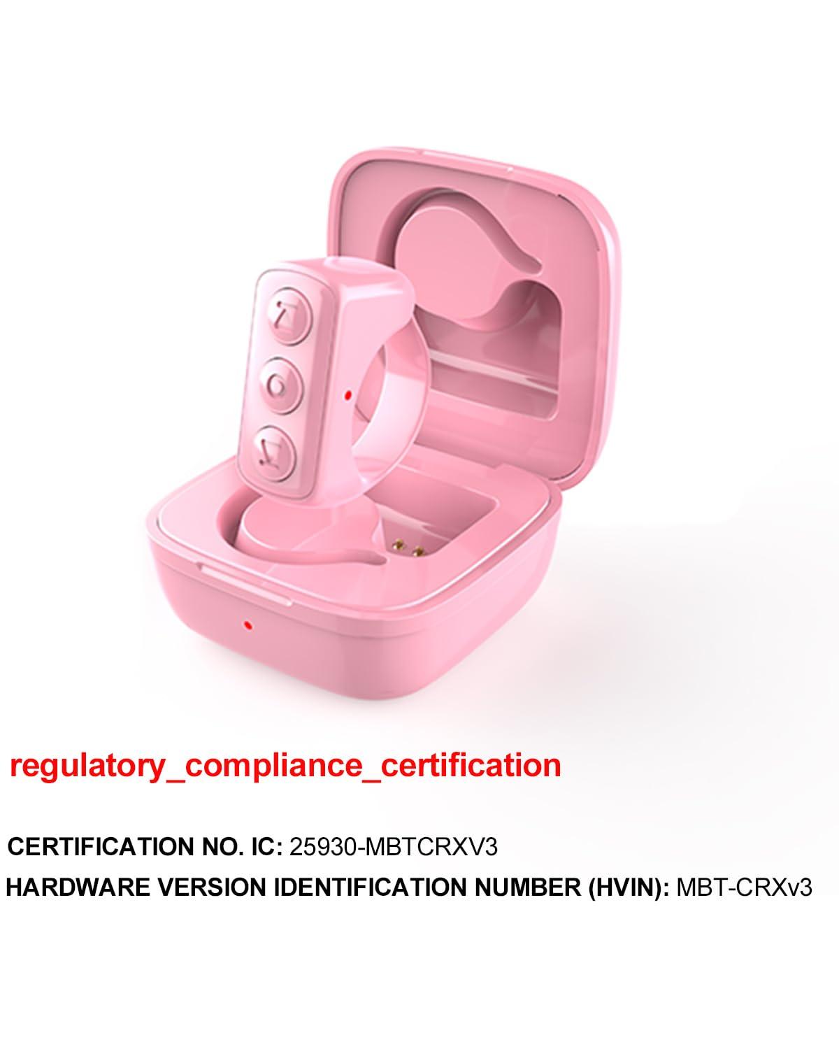 ADZERD Remote Control for TikTok, Page Turner for iPhone/iPad, Bluetooth Camera Video Recording Remote, Scrolling Ring for TIK Tok, Compatible with iOS/Android Phones & Tablets - Pink - Image 6
