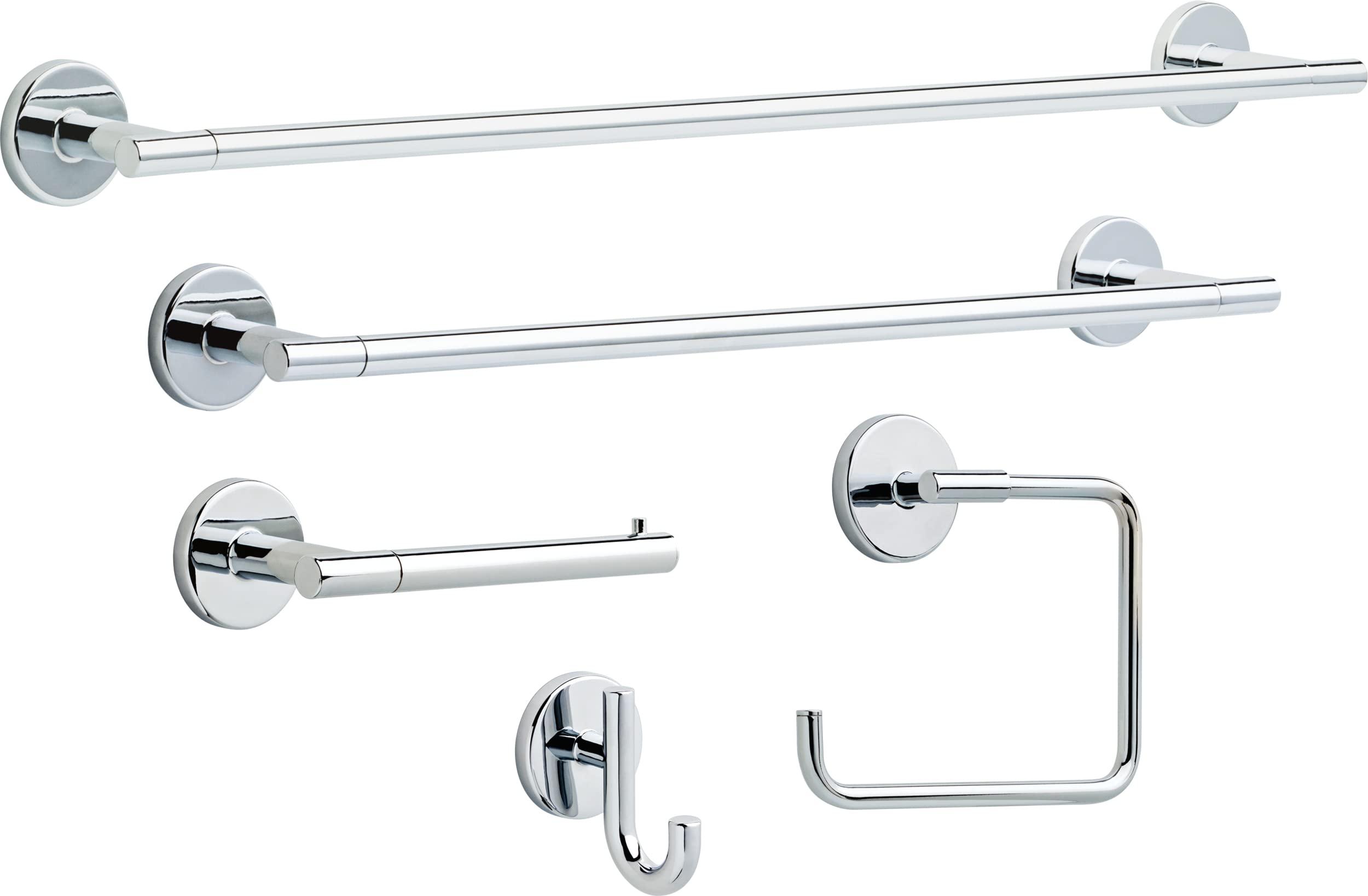 Delta Trinsic (1-Pack) Toilet Paper Holder Polished Chrome Tissue Roll Holder for Bathroom Organization and Storage Single Post Toilet Tissue Holder Wall Bathroom Accessories 75950 - Image 5