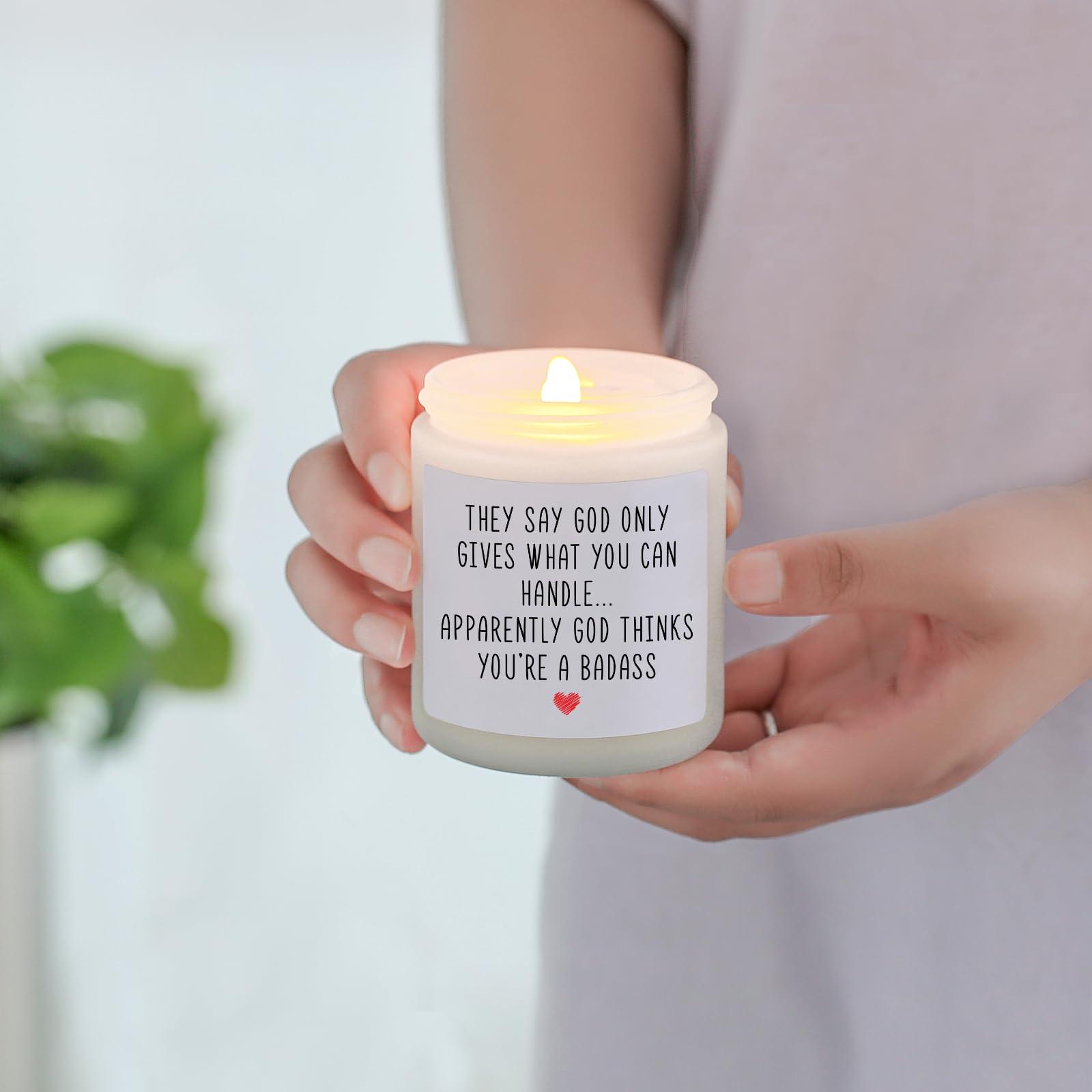 Get Well Soon Gifts for Women, Feel Better Candles Gift for Women Men After Surgery, Inspirational Gift, Sympathy, Sorry for Your Loss, Cancer Gifts - Lavender Scented Candle - Image 4