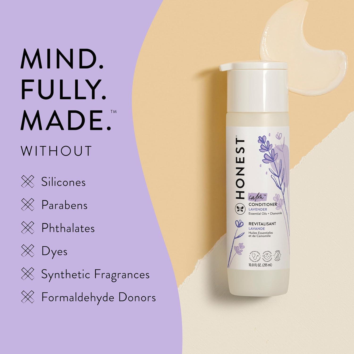 The Honest Company Silicone-Free Conditioner & 2-in-1 Cleansing Shampoo + Body Wash Duo | Gentle for Baby | Naturally Derived | Lavender Calm, 20 fl oz - Image 7