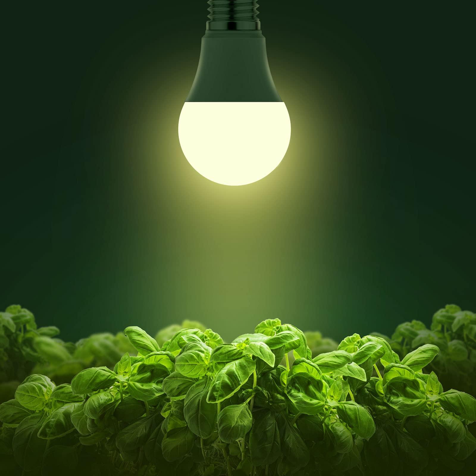 Grow Light Bulbs, Briignite LED Grow Light Bulb A19 Bulb, Full Spectrum Grow Light Bulb, Plant Light Bulbs E26 Base, 11W Grow Bulb 100W Equivalent, Grow Light for Indoor Plants, Seed Starting, 2Pack - Image 2