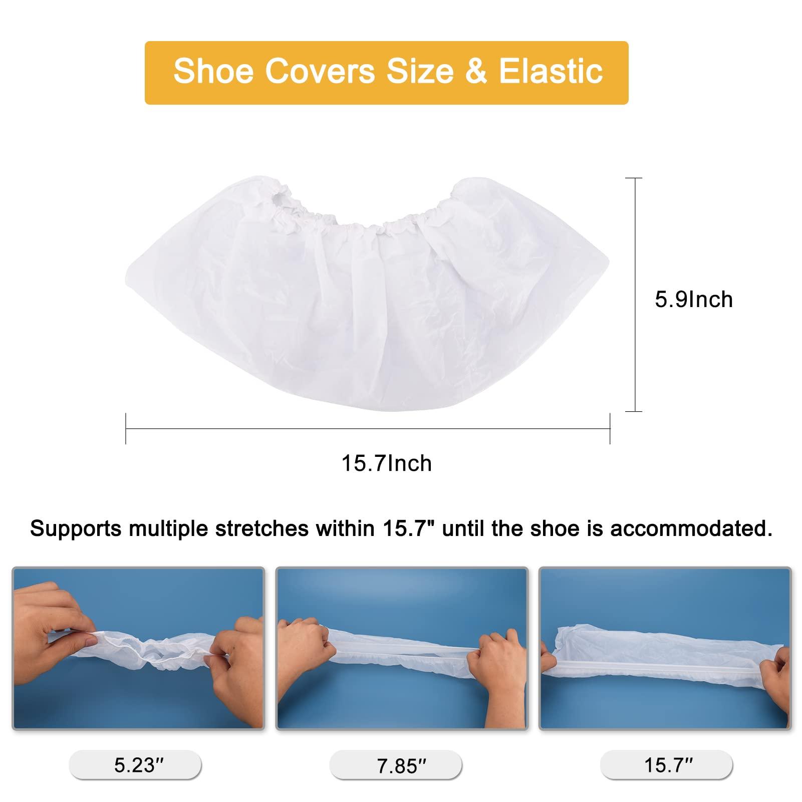 Disposable Shoe Covers 200Pack(100Pairs) Boot & Shoe Cover Disposable Non Slip Waterproof One Size Fits Most for Garden Carpet Guests Booties - Image 2
