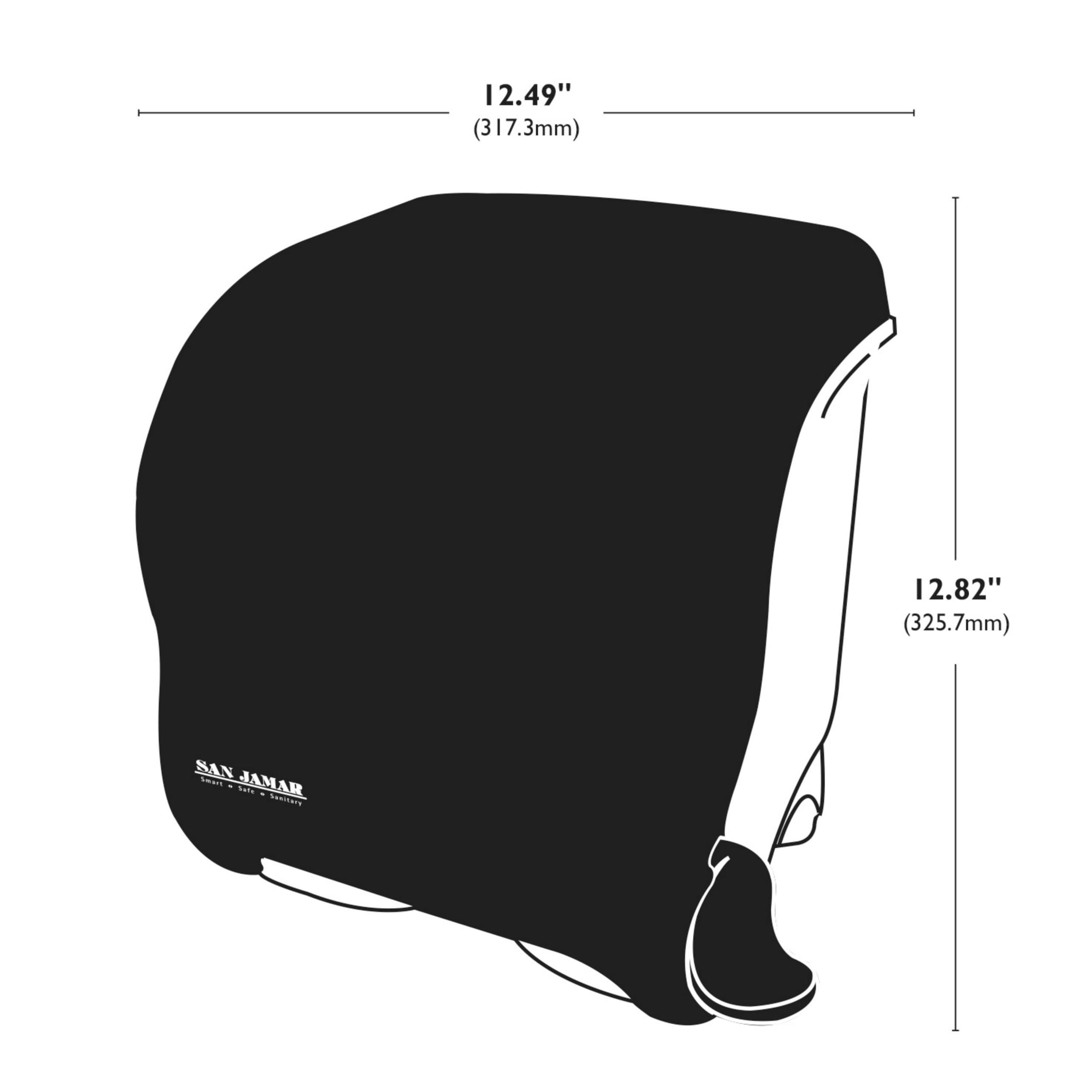 San Jamar Classic Element Paper Towel Dispenser Wall-Mounted Commercial Roll Dispenser, Fits All Core Sizes with Lever for Bathroom, Kitchens, and Restaurants, Plastic, Universal Paper, Black Pearl - Image 3