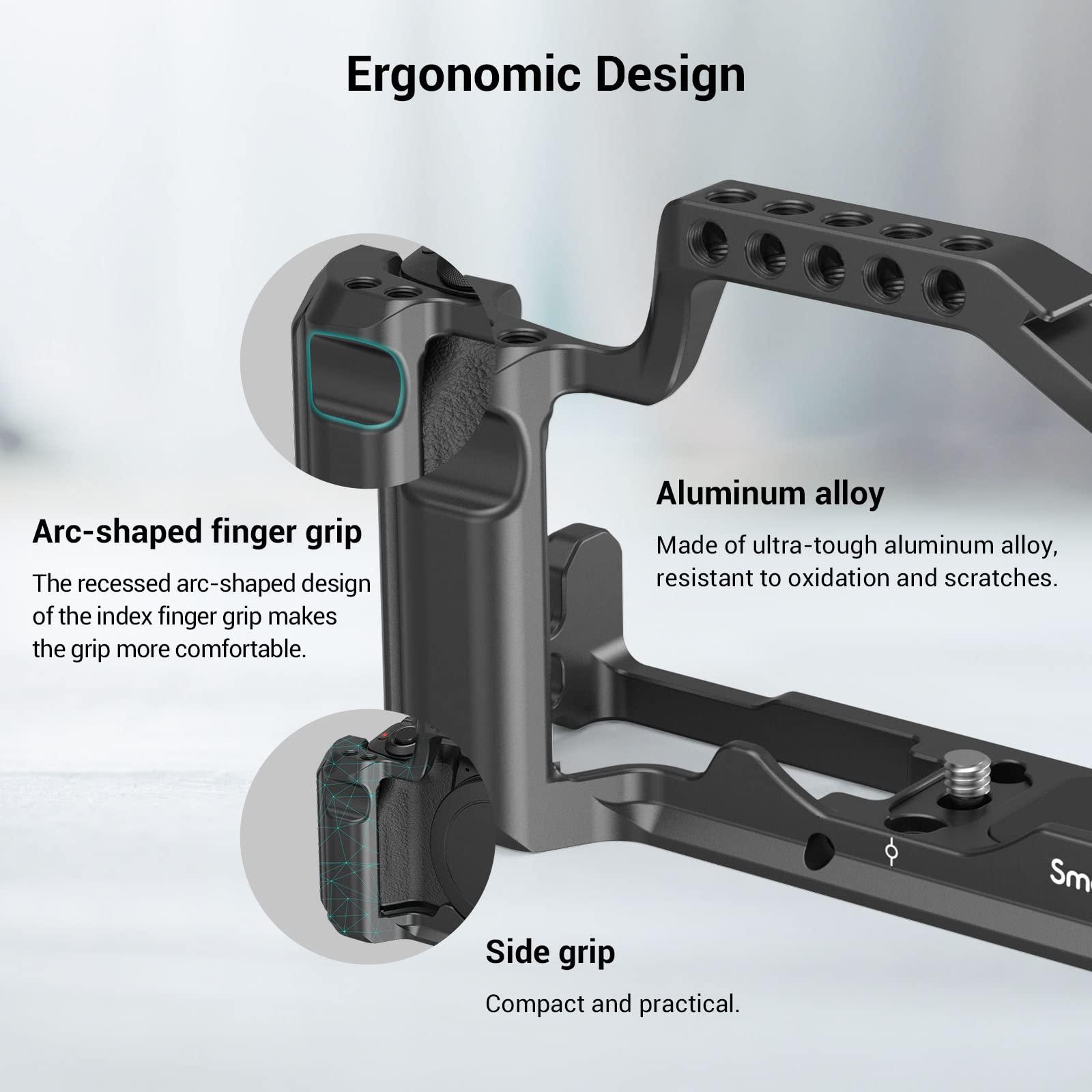 SmallRig M50 /M50 II /M5 Cage (Upgraded), Aluminum Alloy Video Film Movie Making Rig with Integrated Grip and NATO Rail for Canon M50 /M50 II /M5 2168C - Image 5