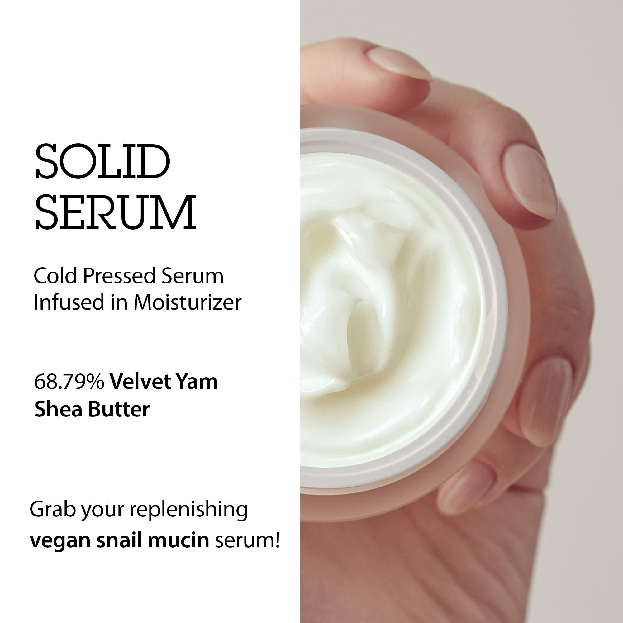 BLITHE Pressed Serum 68.79% Wild Yam Moisturizing Serum with Cream Texture for Women, Vegan Mucin Safe for Sensitive Skin, Korean Skincare 1.68 Fl Oz - Image 2