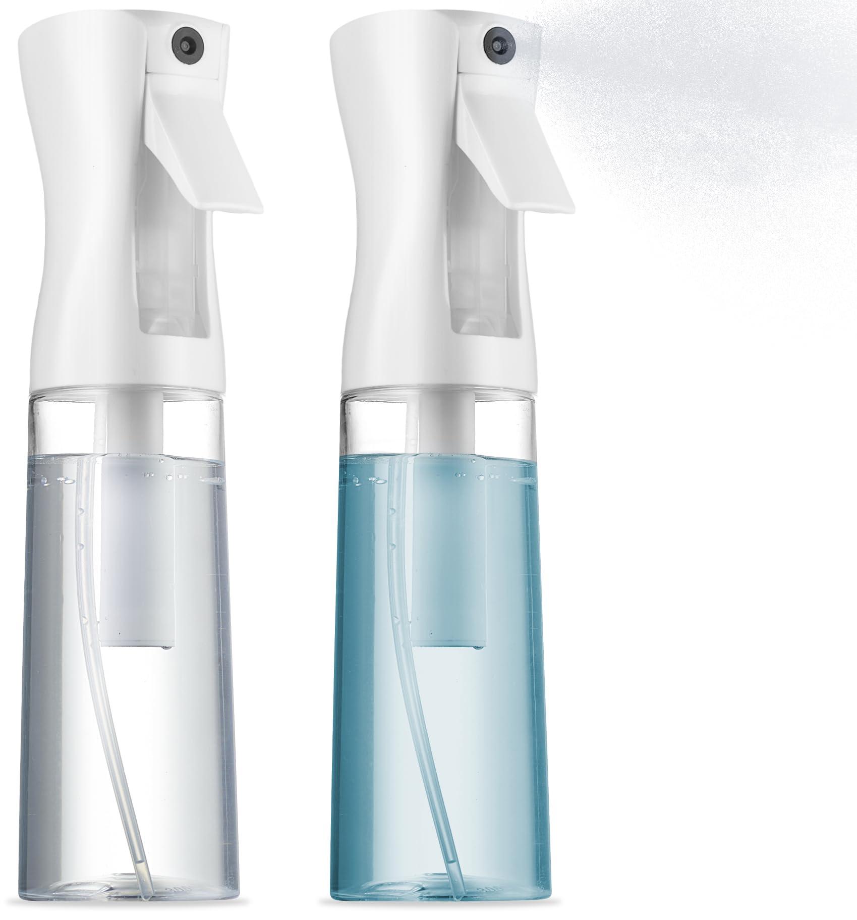 2 Pack Continuous Spray Bottles - Ultra Fine Mist Sprayer | Water Spray Bottle For Hair Mister Spray Bottle | Hair Spray Bottles For Hairstyling, Cleaning, Salons - 2pk 6.8 OZ / 200 ML