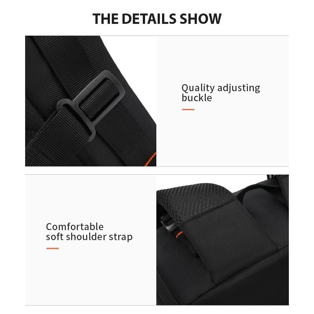 Camera Backpack with USB Charging Port, 800g Light Backpack for DSLR, Water Large Capacity for Tripod Holder, 15.6 Inch Laptop Compartment, Photographers and Travelers - Image 4
