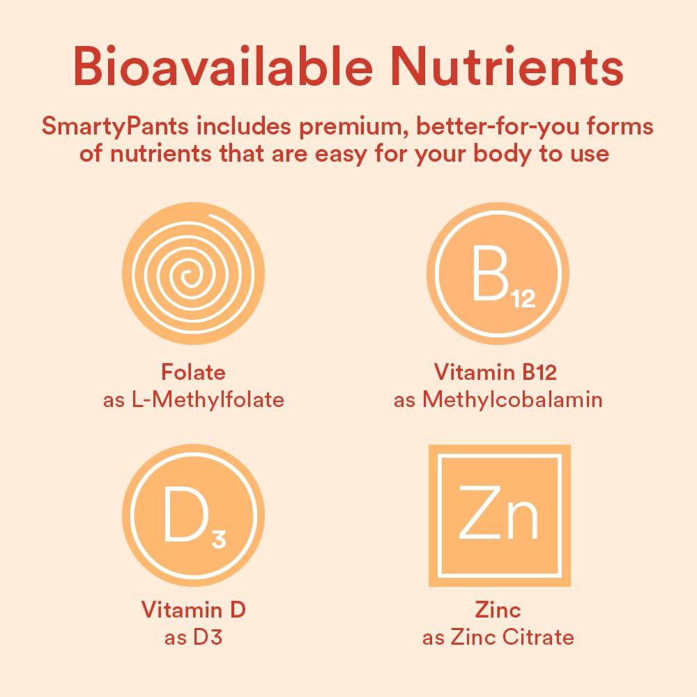 SmartyPants Kids Multivitamin Gummies: Omega 3 Fish Oil (EPA/DHA), Vitamin D3, C, Vitamin B12, B6, A, K & Zinc for Immune Support, Biotin, Gluten Free, Three Fruit Flavors, 120 Count (30 Day Supply) - Image 10