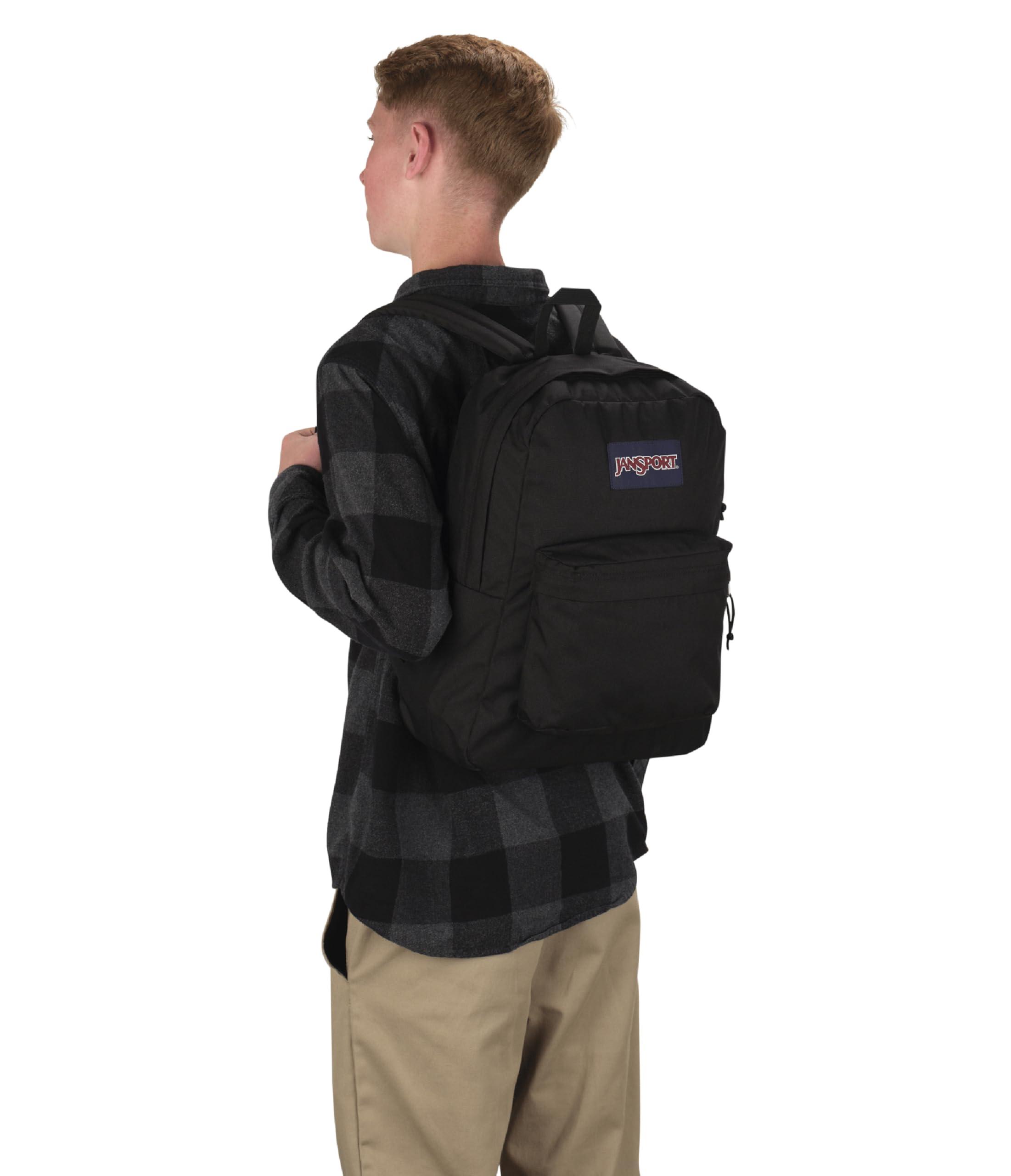 JanSport SuperBreak One Backpacks - Durable, Lightweight Bookbag with 1 Main Compartment, Front Utility Pocket with Built-in Organizer - Premium Backpack, Black - Image 8