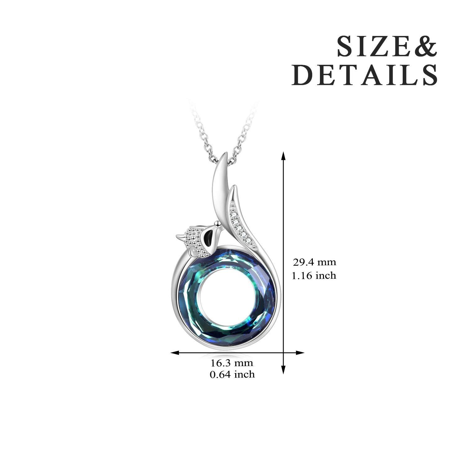 AOBOCO Sterling Silver Fox Tail Pendant Necklace Embellished With Crystals From Austria, Fine Jewelry Gifts for Fox Lovers and Women - Image 4