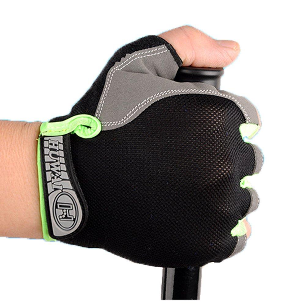 Outdoor Half Finger Cycling Gloves, 1 Pair Sports Fitness Gym Fingerless Unisex Viscose Mesh Breathable Camping Hiking Motorcycle Motorbike Bicycle Fast Drying Gloves - Image 2