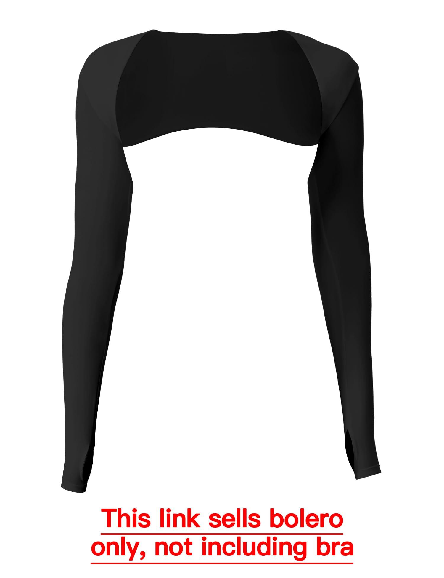YEOREO Women Crop Top Long Sleeve Bolero Open Front Workout Cropped Shirts Sports Shrug - Image 2