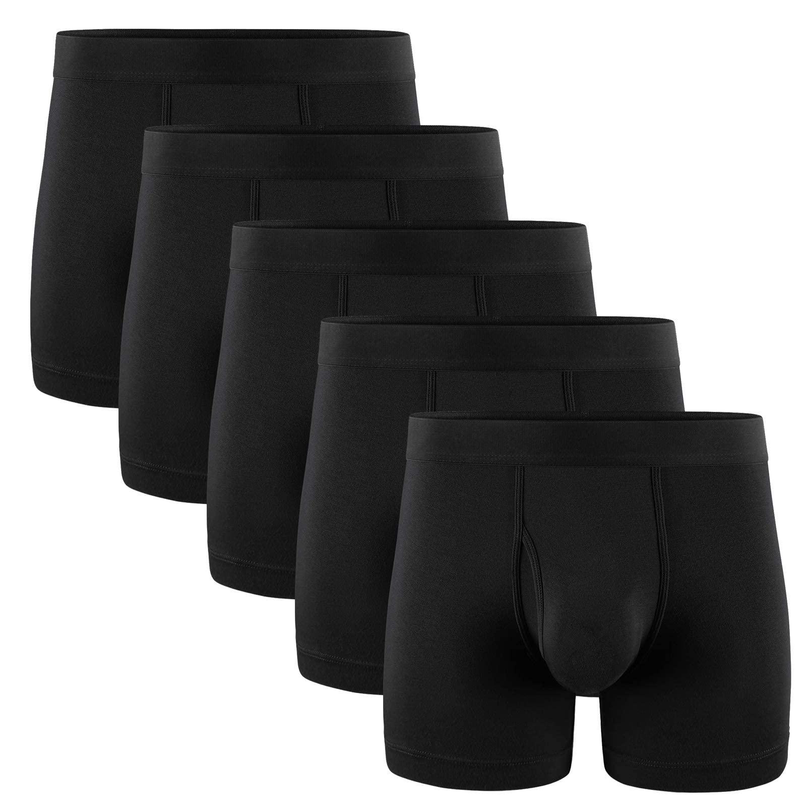 5Mayi Men's Underwear Boxer Briefs Cotton Regular Long Mens Boxer Briefs Underwear Men Pack S M L XL XXL