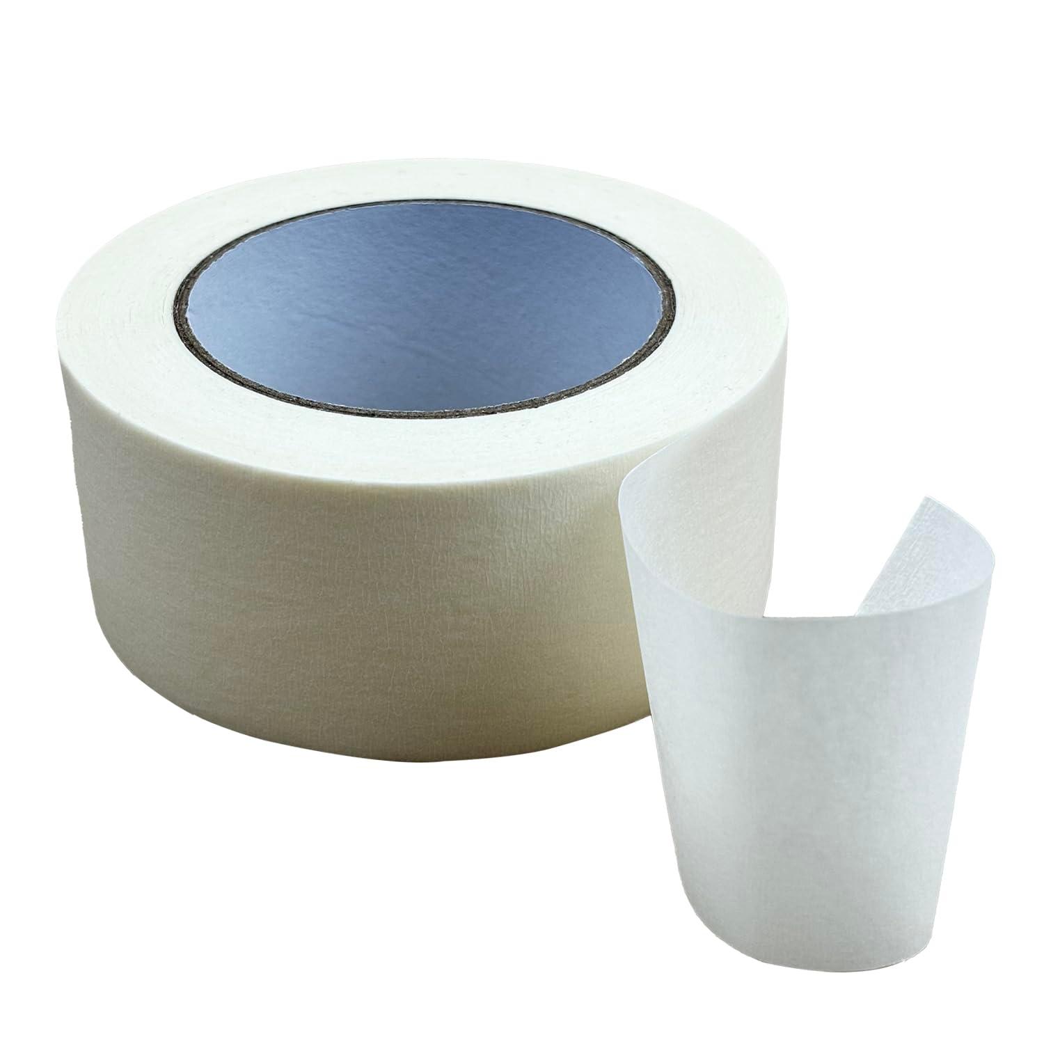RILOMBAO Masking Tape 2 Inch x 55 Yards, 2 Rolls, Beige White Painter's Tape—Multi-Purpose Masking Tape for Painting, Crafts, DIY Projects, Labeling, Arts, Home, Office, School Stationery Supplies - Image 4