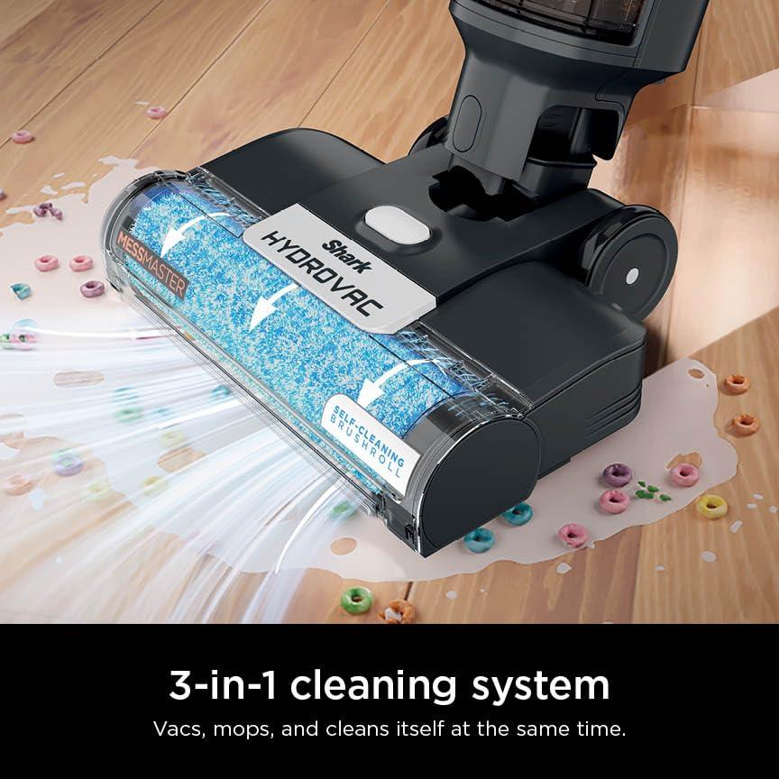 Shark Wet Dry Vacuum Mop All-in-One Cordless Hardfloor Cleaner, HydroVac MessMaster, 3-in-1 Self-Cleaning System, Strong Suction with 2 Brushrolls & 2 Solutions, for Hard Floors & Area Rugs, AW261 - Image 2