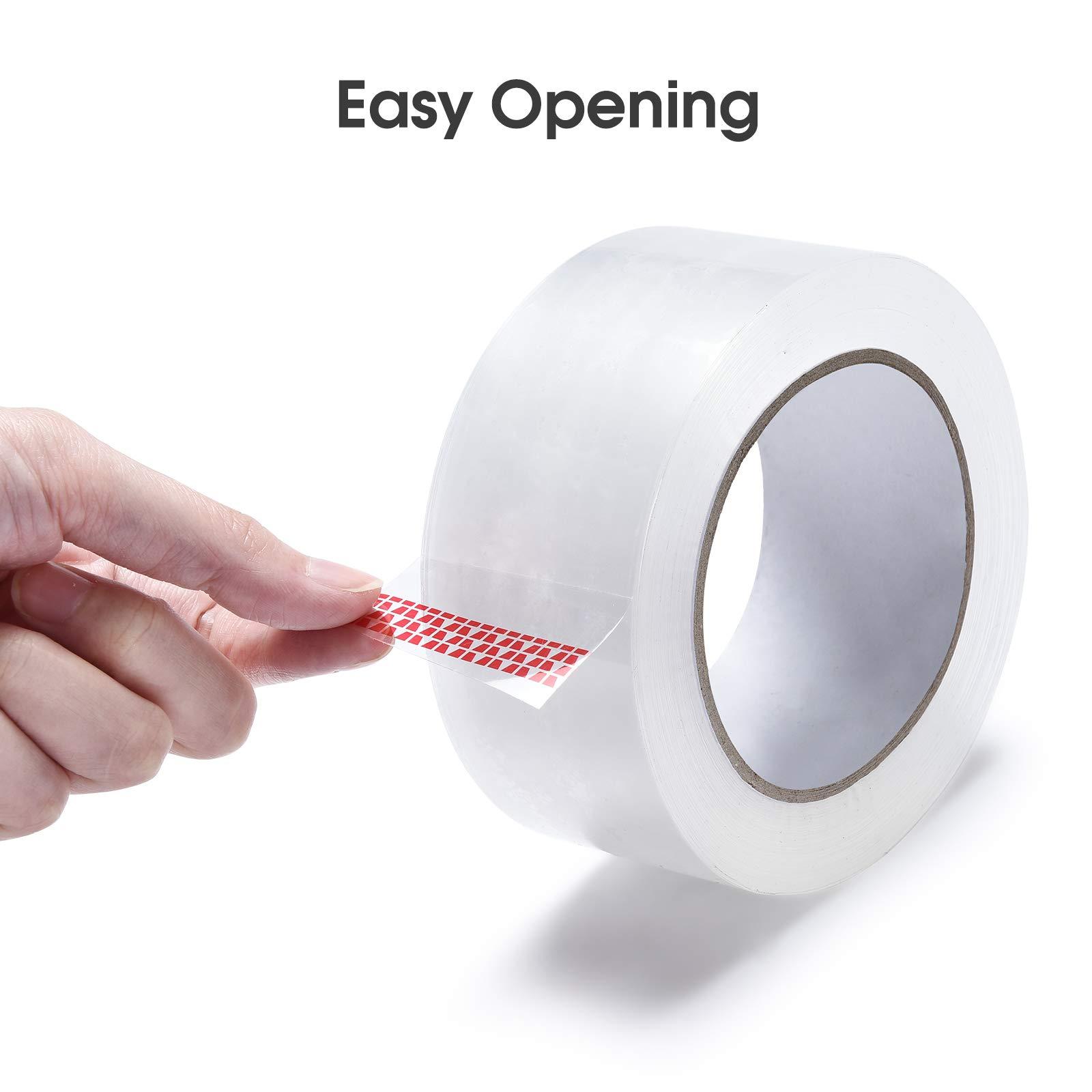 Pacific Mailer Clear Packing Tape, Packaging Tape for Shipping Packaging Moving Sealing, 3 Inch Wide, 2.0mil Thickness, 110 Yard Per Roll [Pack of 6 Rolls] - Image 5