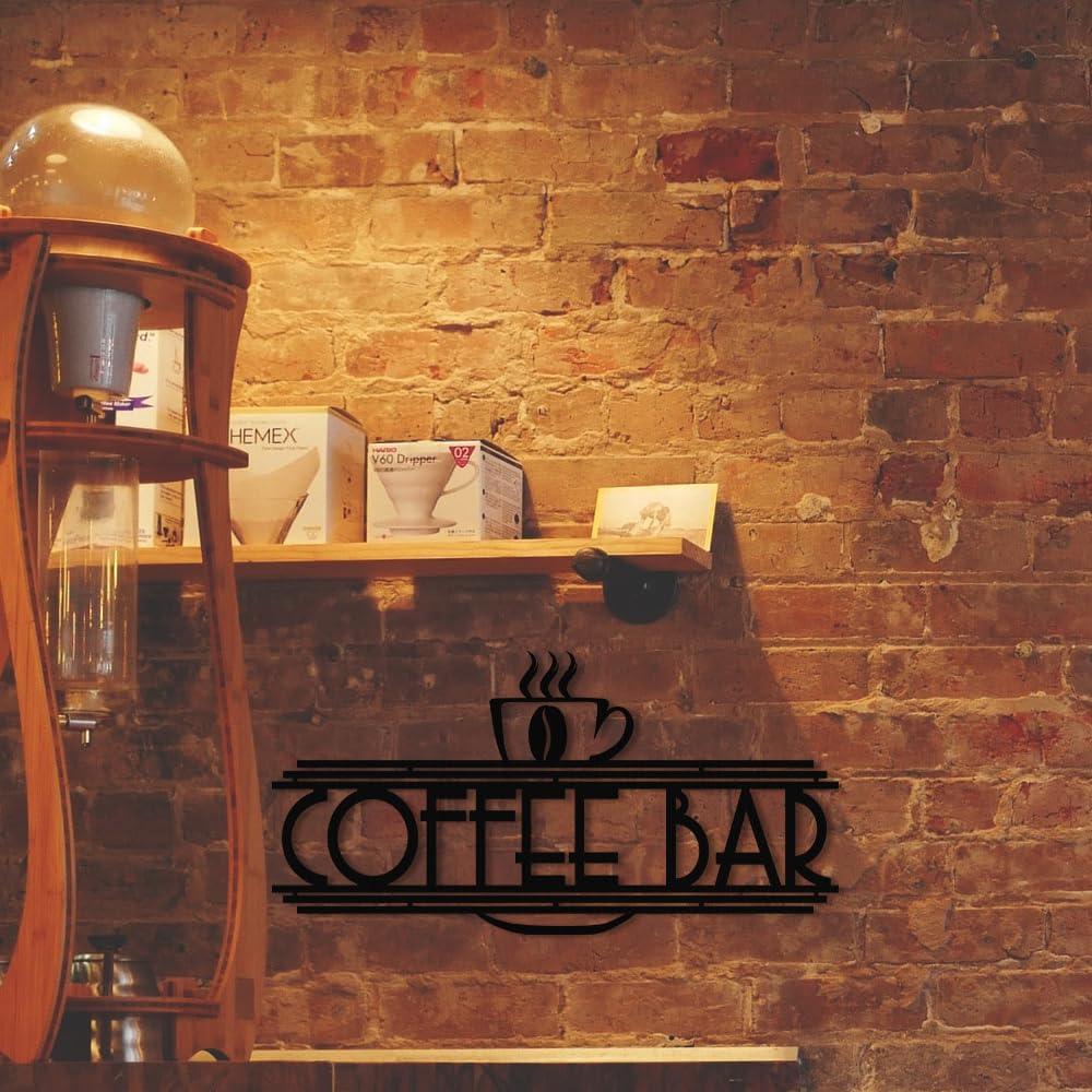 XORT Metal Wall Decor - Coffee & Tea Bar Wall Art (Black - 16 x 8 inch) - Image 4