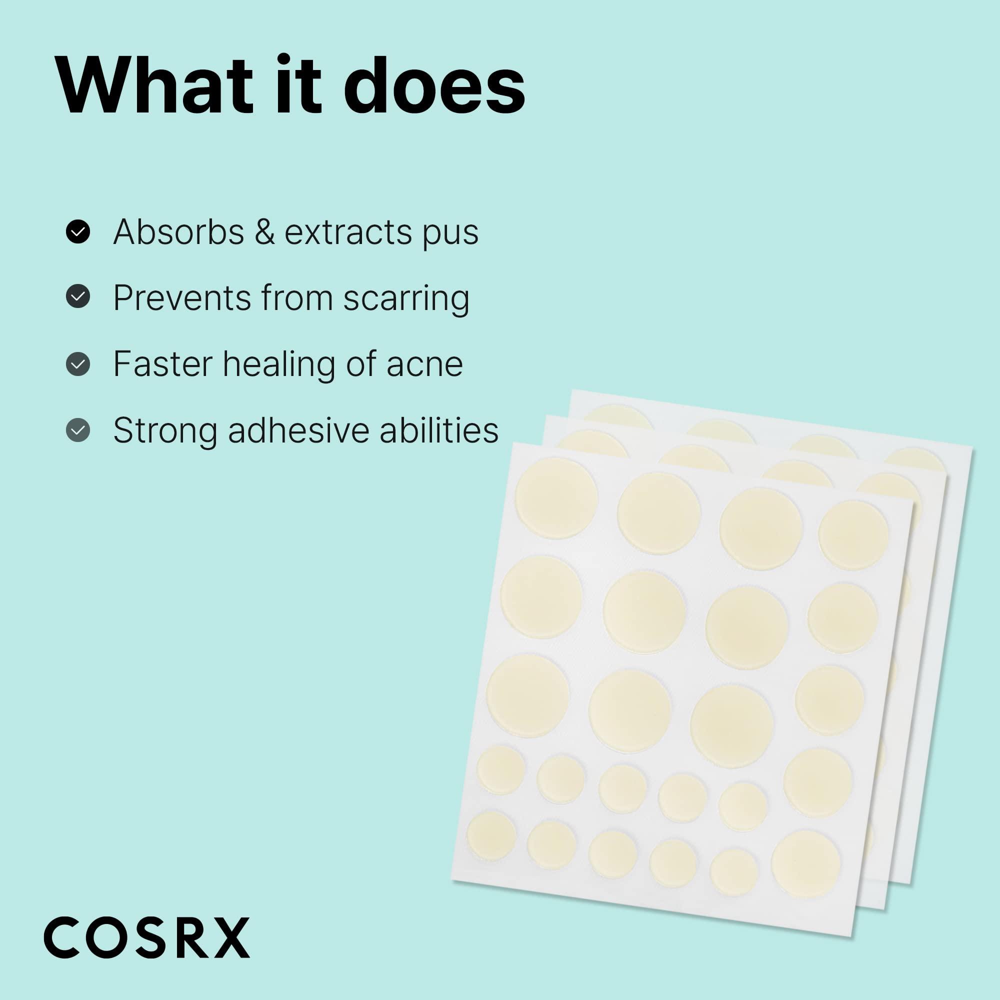 COSRX Acne Pimple Patch Absorbing Hydrocolloid Original 3 Size Patches for Blemishes and Zits Cover, Spot Stickers for Face and Body, Not Tested on Animals (72) - Image 6