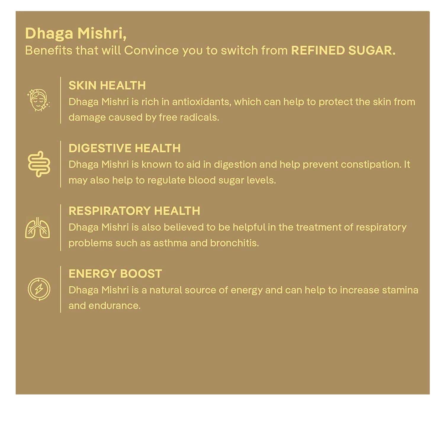 Herbal Fusion Dhaga Mishri, 8 Oz, 100% Natural, Gluten Free, Thread Crystals, Resealable Bags - Image 6